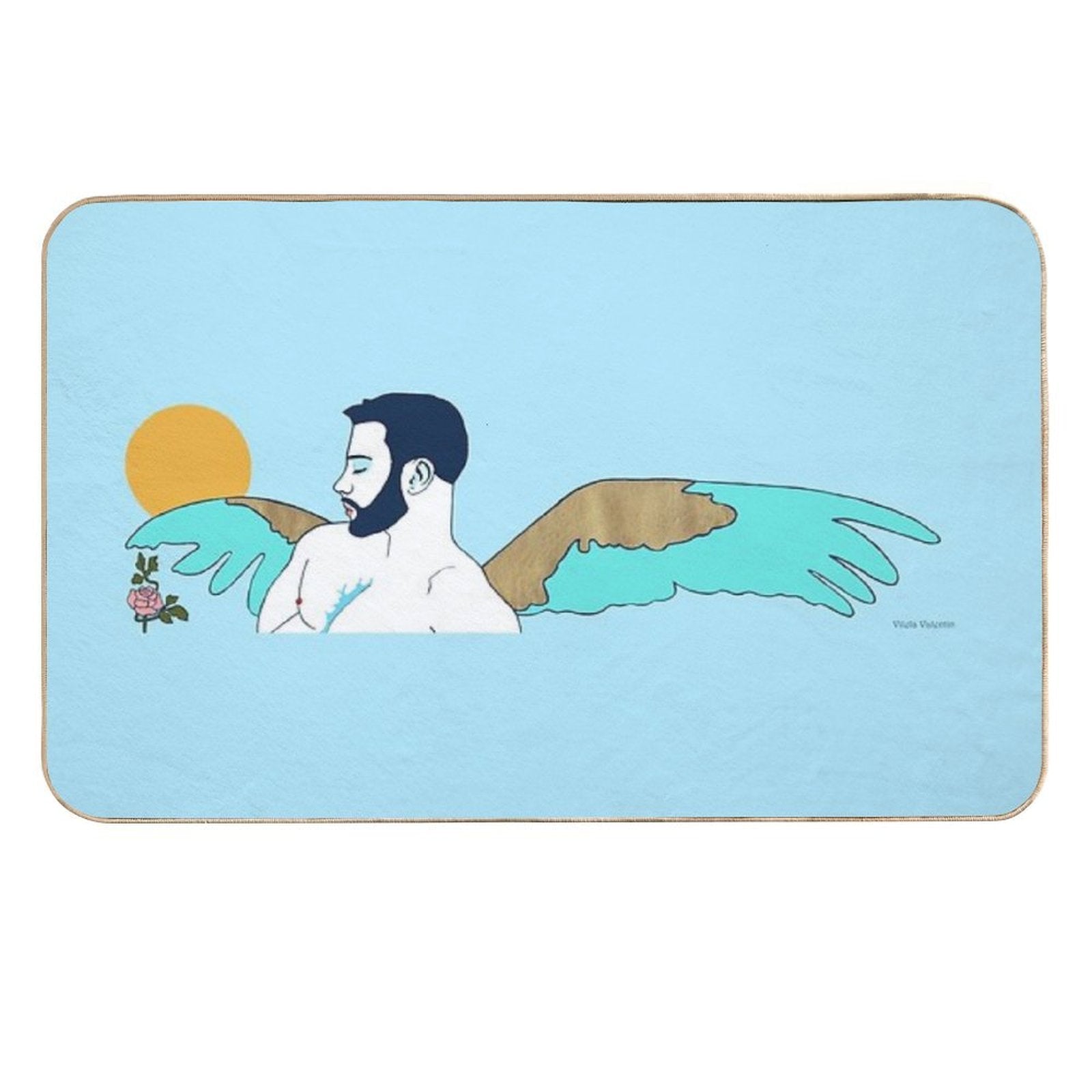 The Lonely Rose  Easy Maintenance Bath Mat
