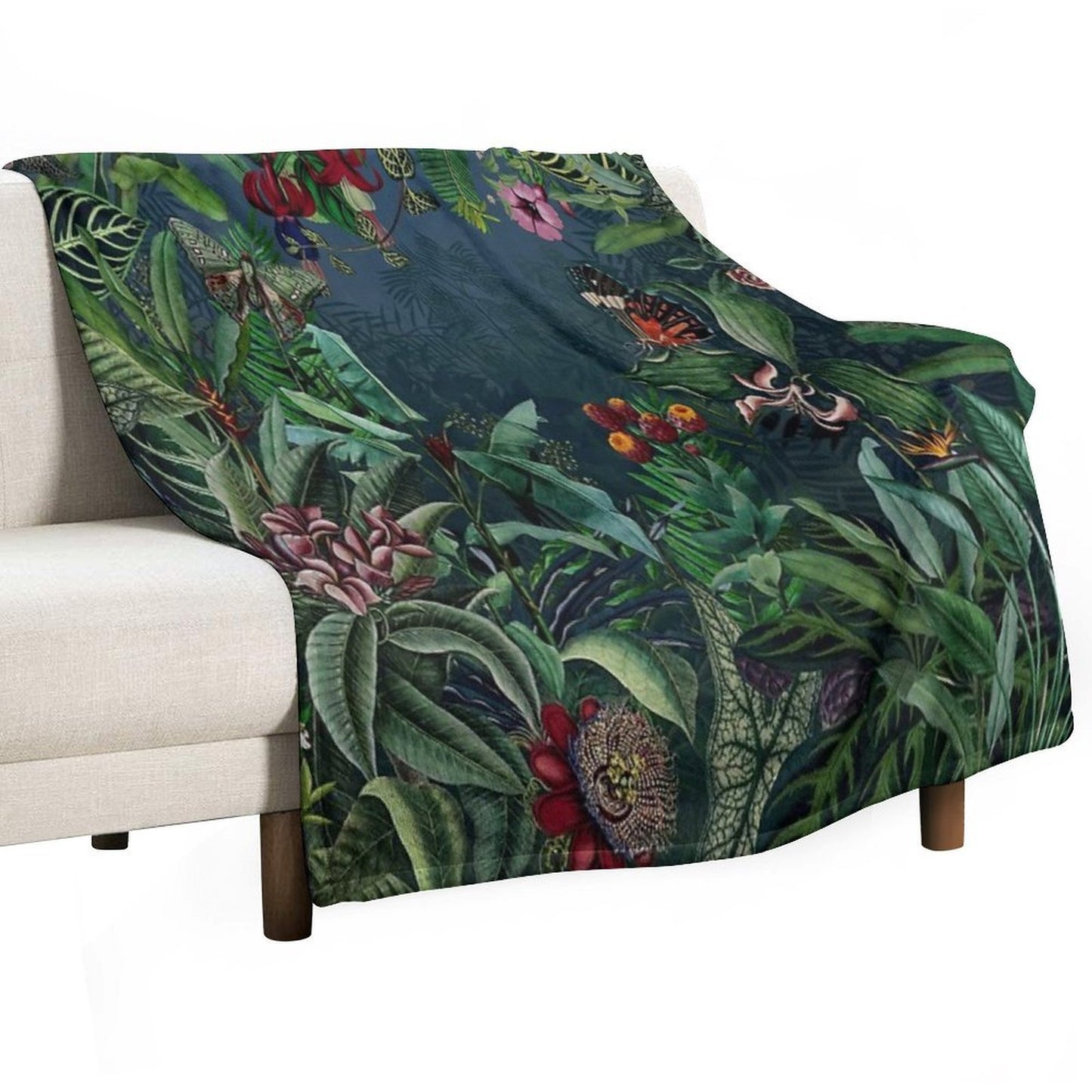 Midnight Rainforest I Anti-pilling Throw Blanket