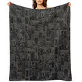 Tarot Card Collage Pattern (Dark) Compact Throw Blanket