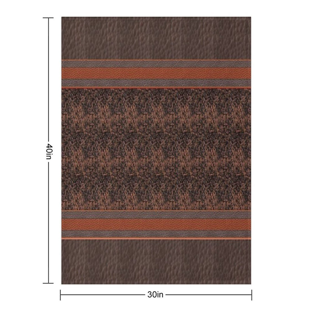 Favorite Brown Sweater Faux Vegan Leather Pattern Print Brown Bohemian Boho Thigh High Striped Top Socks Leggings Compact Throw Blanket
