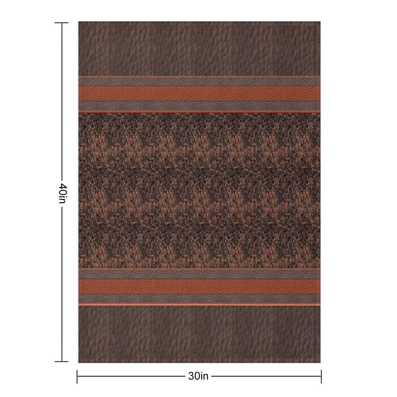 Favorite Brown Sweater Faux Vegan Leather Pattern Print Brown Bohemian Boho Thigh High Striped Top Socks Leggings Compact Throw Blanket