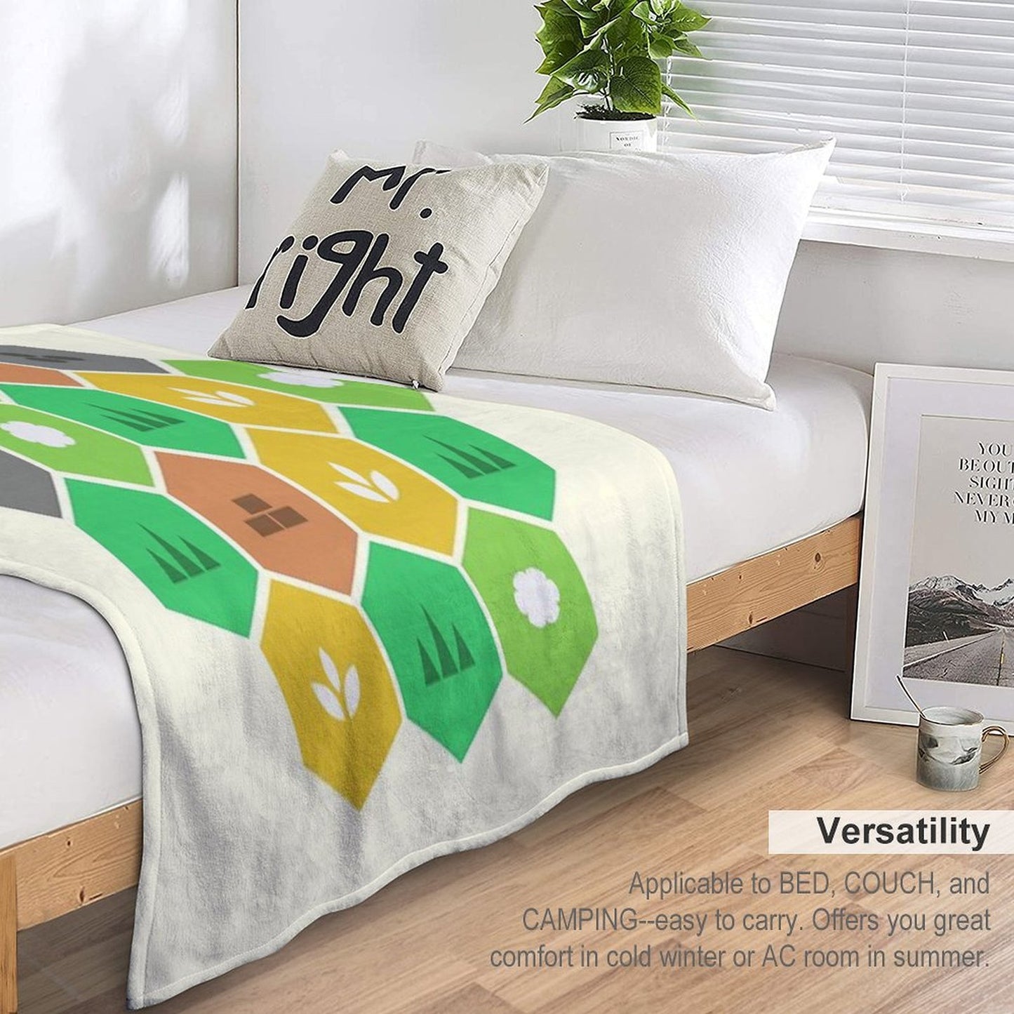 Minimalist Settlers Tile Board Games Easy Care Throw Blanket