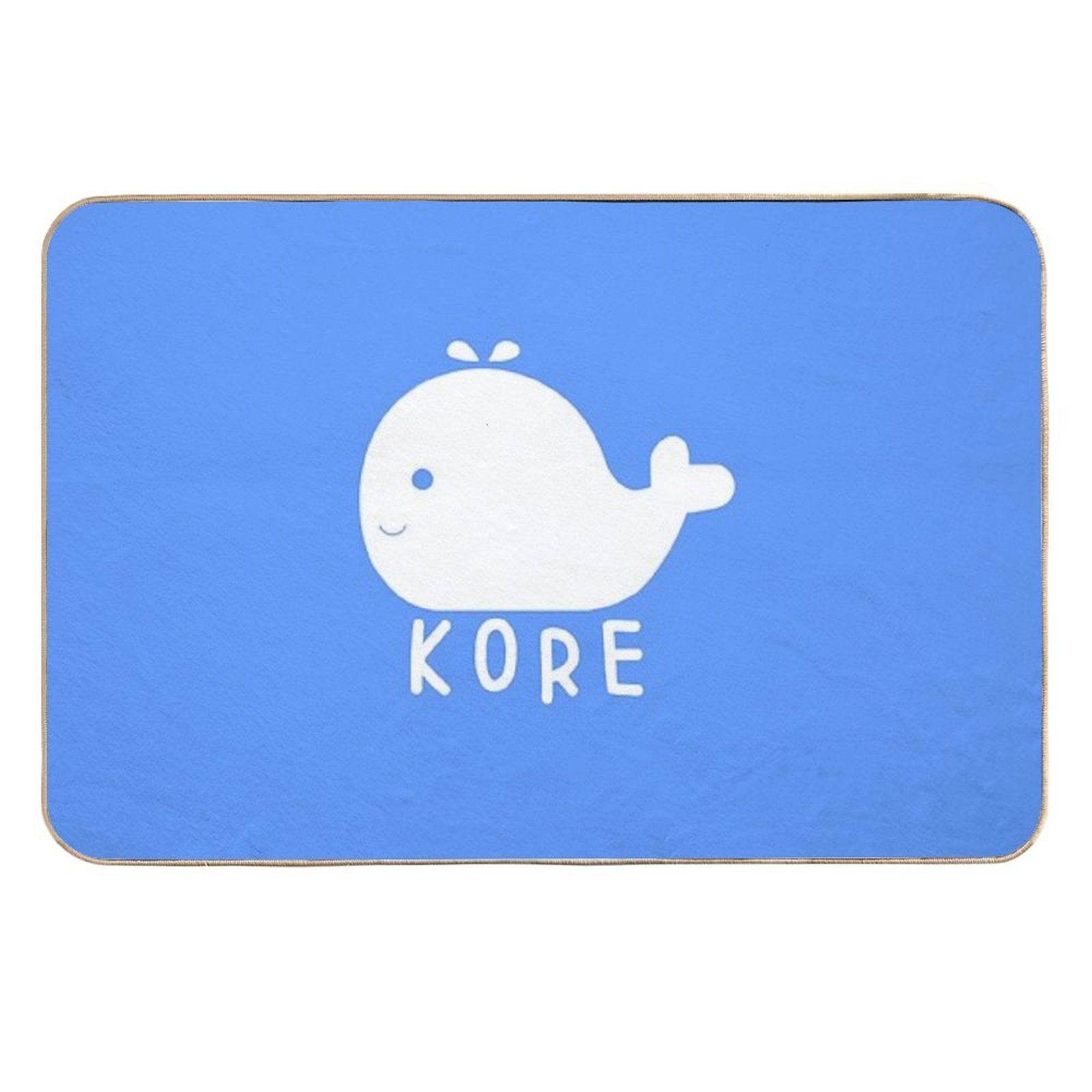 White Kore Whale  Versatile Bath Mat