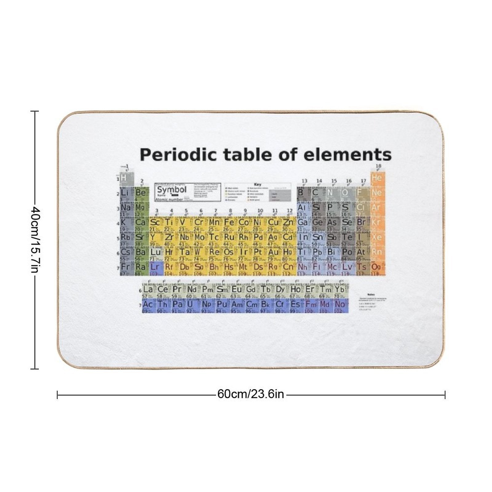 The Periodic Table of Elements  Non-Slip Bath Mat