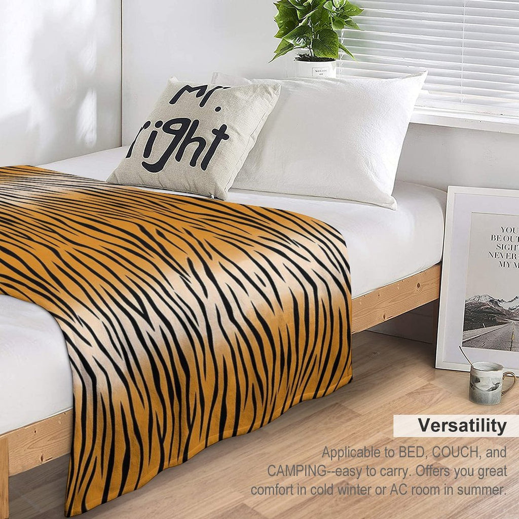 Tiger Fur Texture Pattern Comfort Throw Blanket