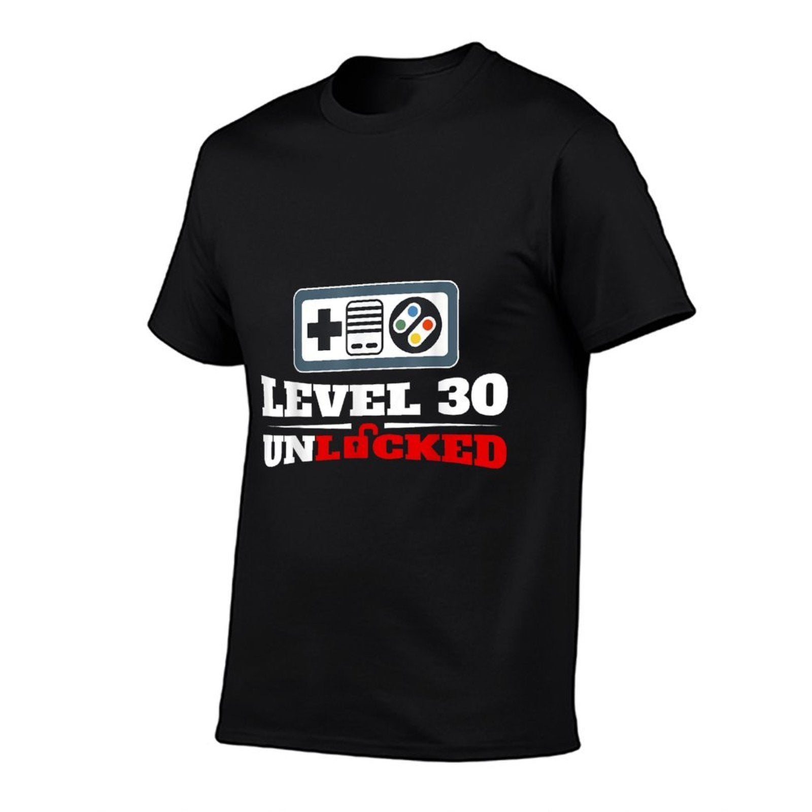 Level 30 Unlocked Gamer 30th Birthday for Men  High-quality Stitching T-Shirt
