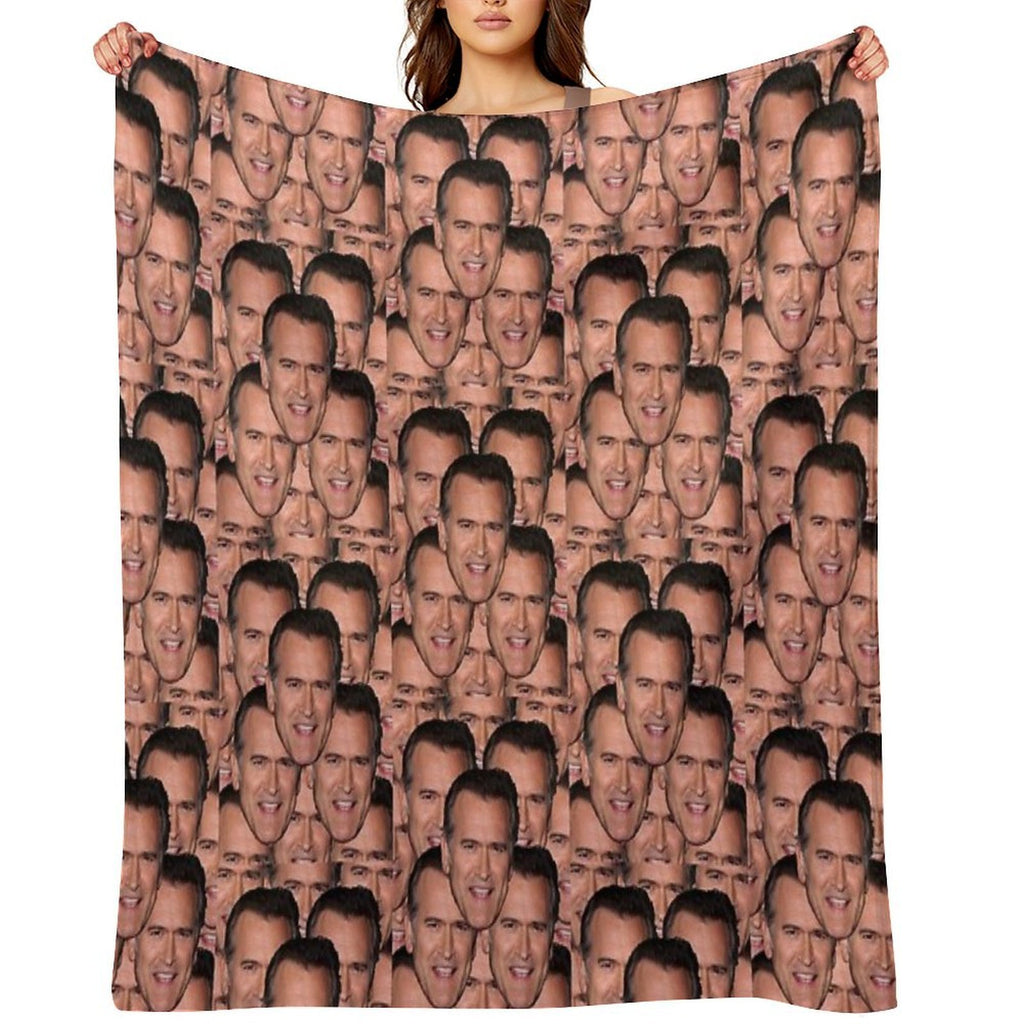 Bruce Campbell Evil Dead Head Shot Wrinkle-free Throw Blanket