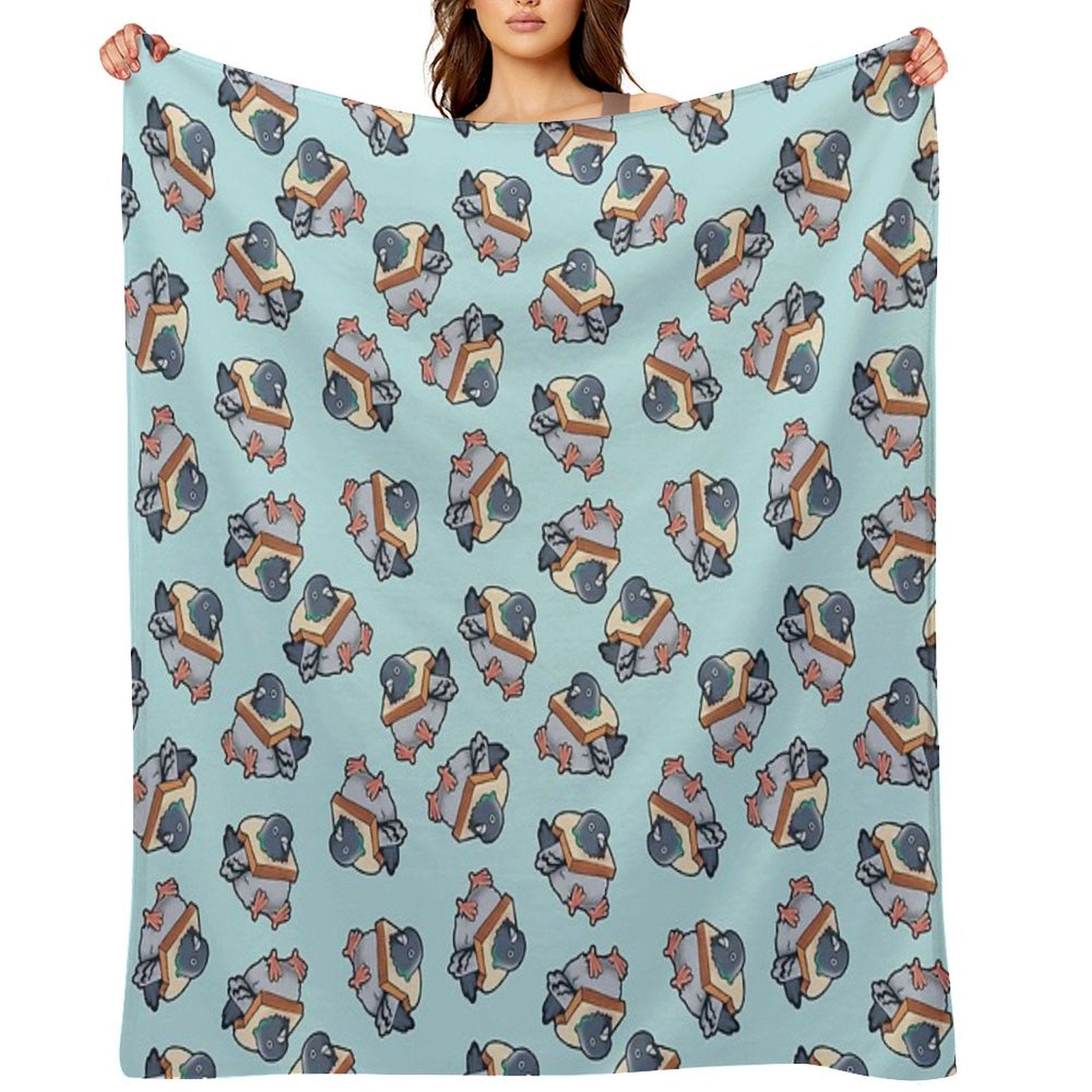 Hungry Pigeon Premium Throw Blanket