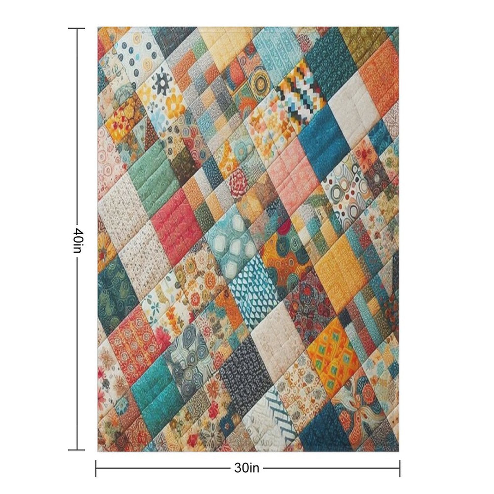 Cozy Patchwork Blanket Anti-pilling Throw Blanket