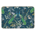 Peacock Chinoiserie (teal)  Odorless Bath Mat
