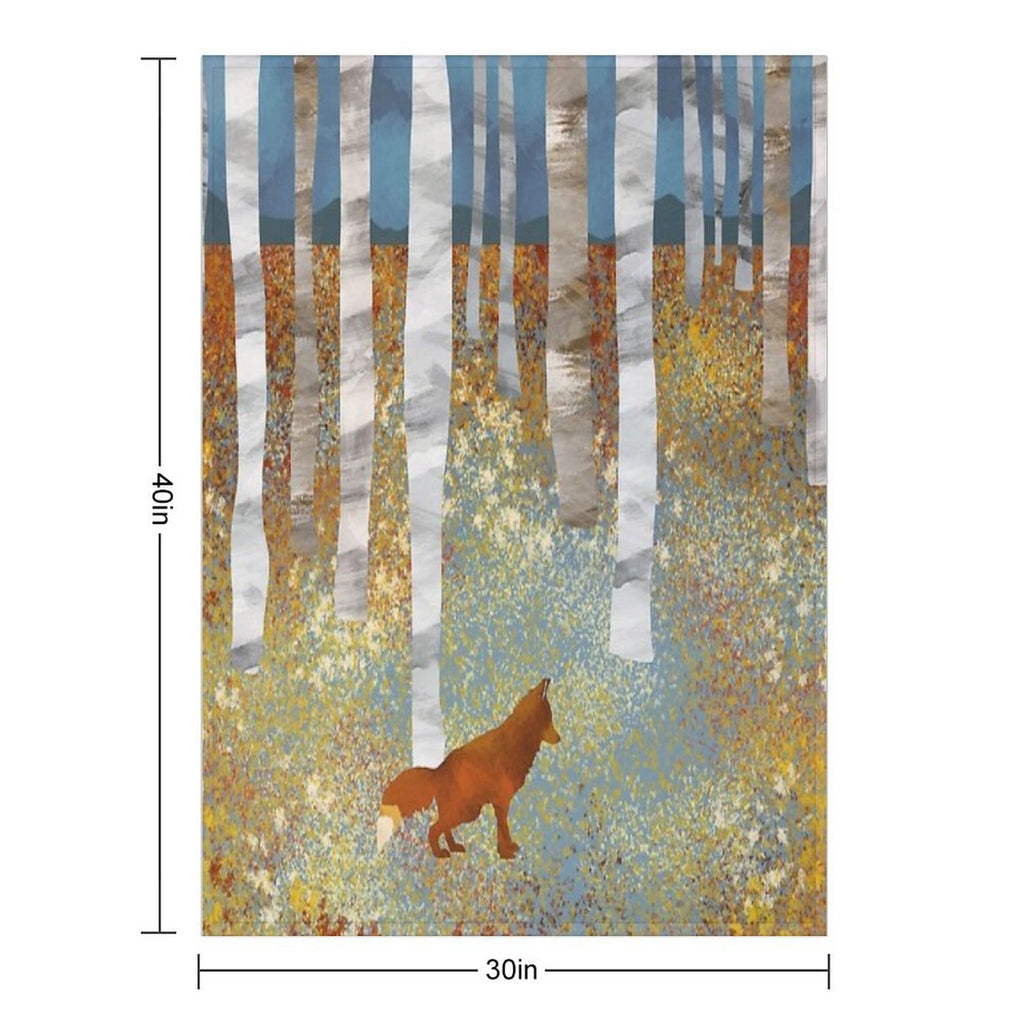 Autumn Fox Multi-functional Throw Blanket