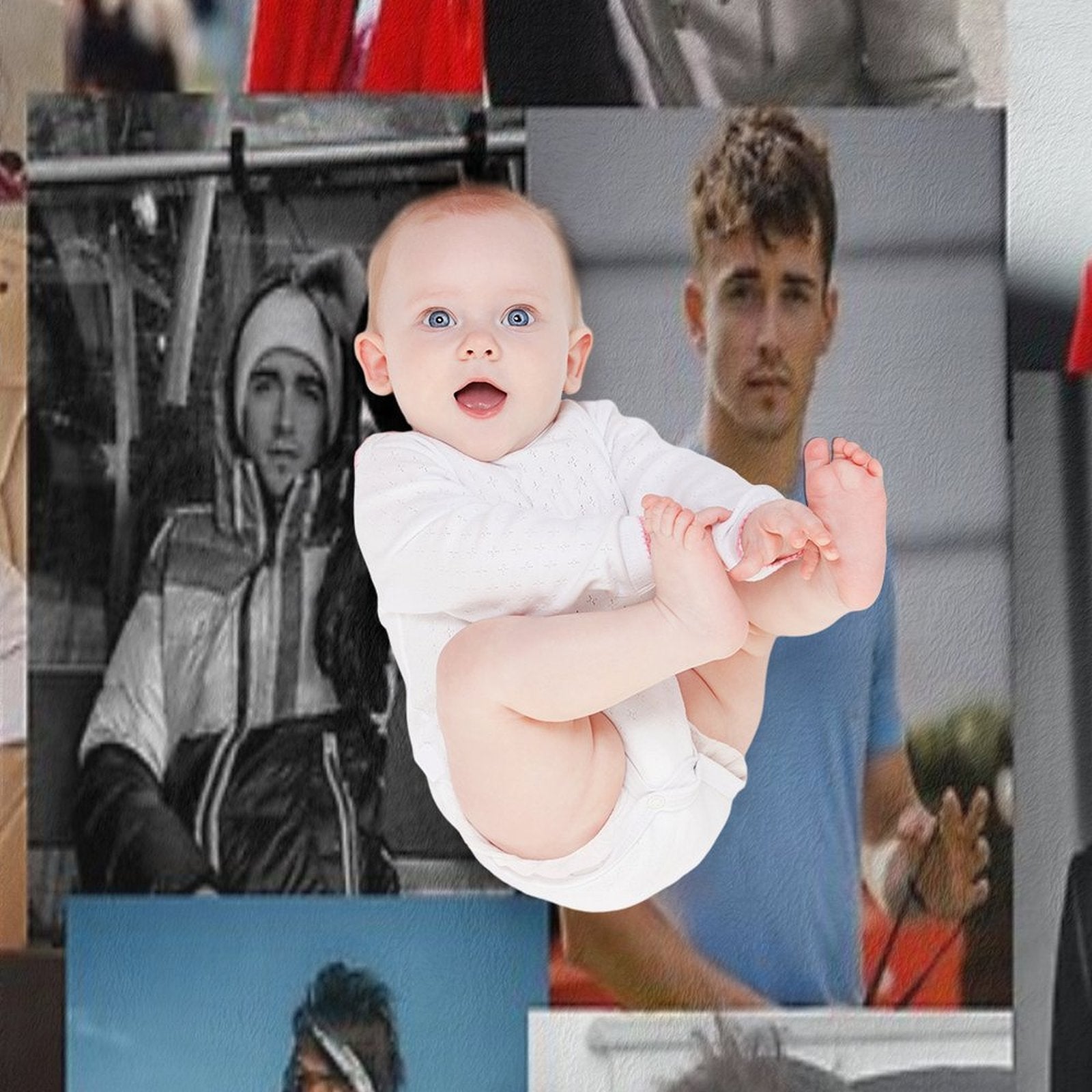 Charles Leclerc Picture Collage Premium Throw Blanket