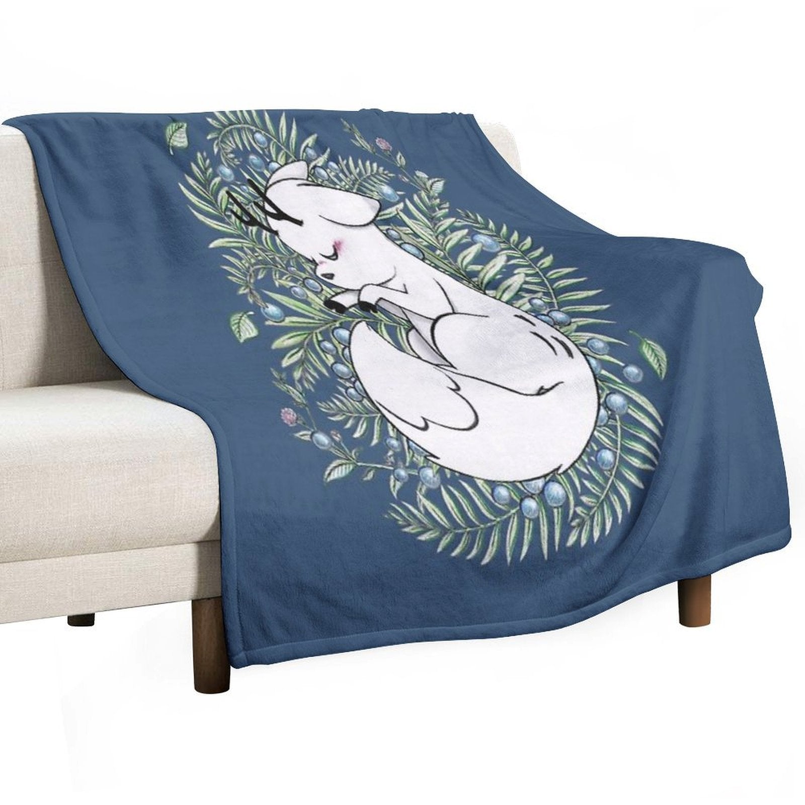 Deer Fox Gift-ready Throw Blanket