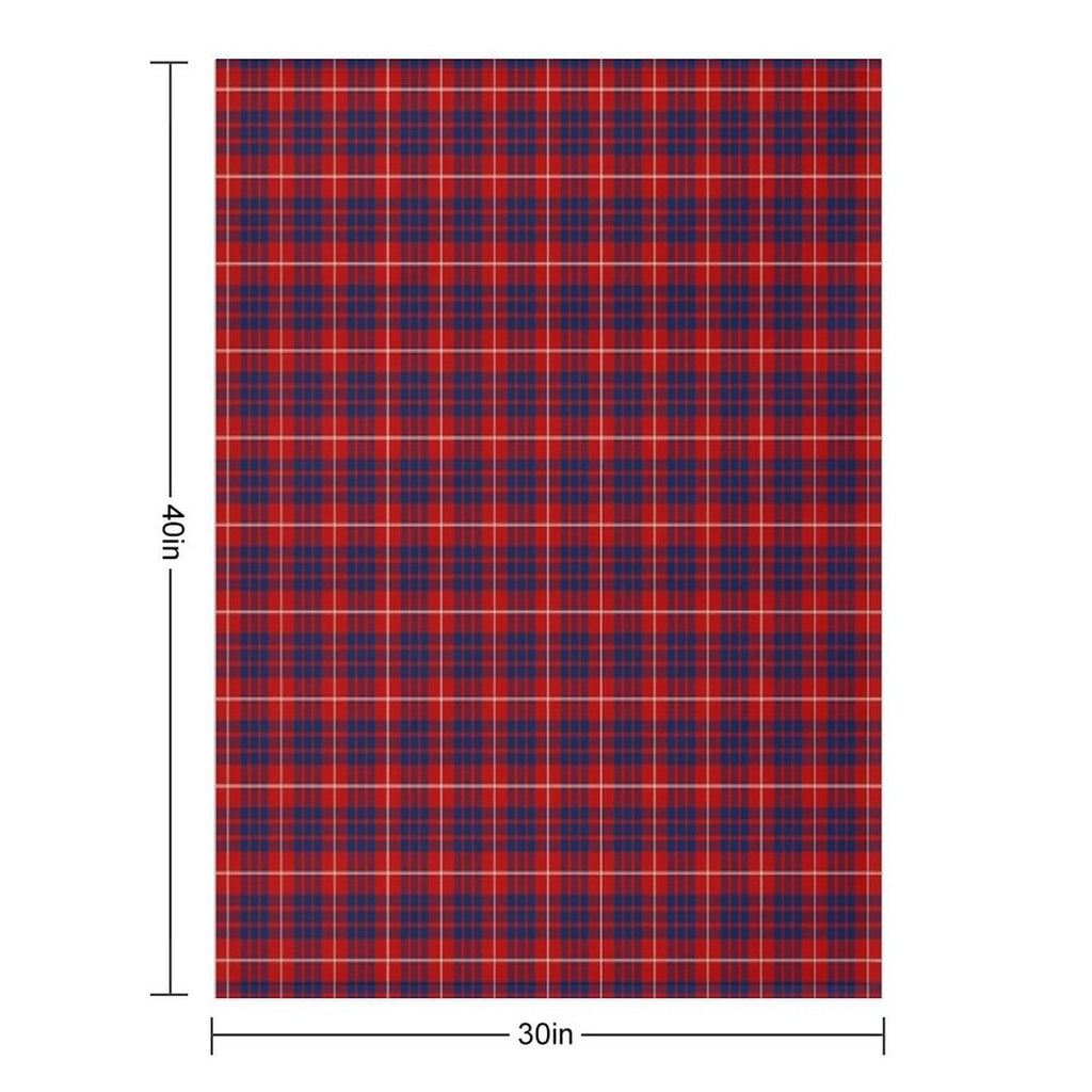 Clan Hamilton Tartan Sustainable Throw Blanket