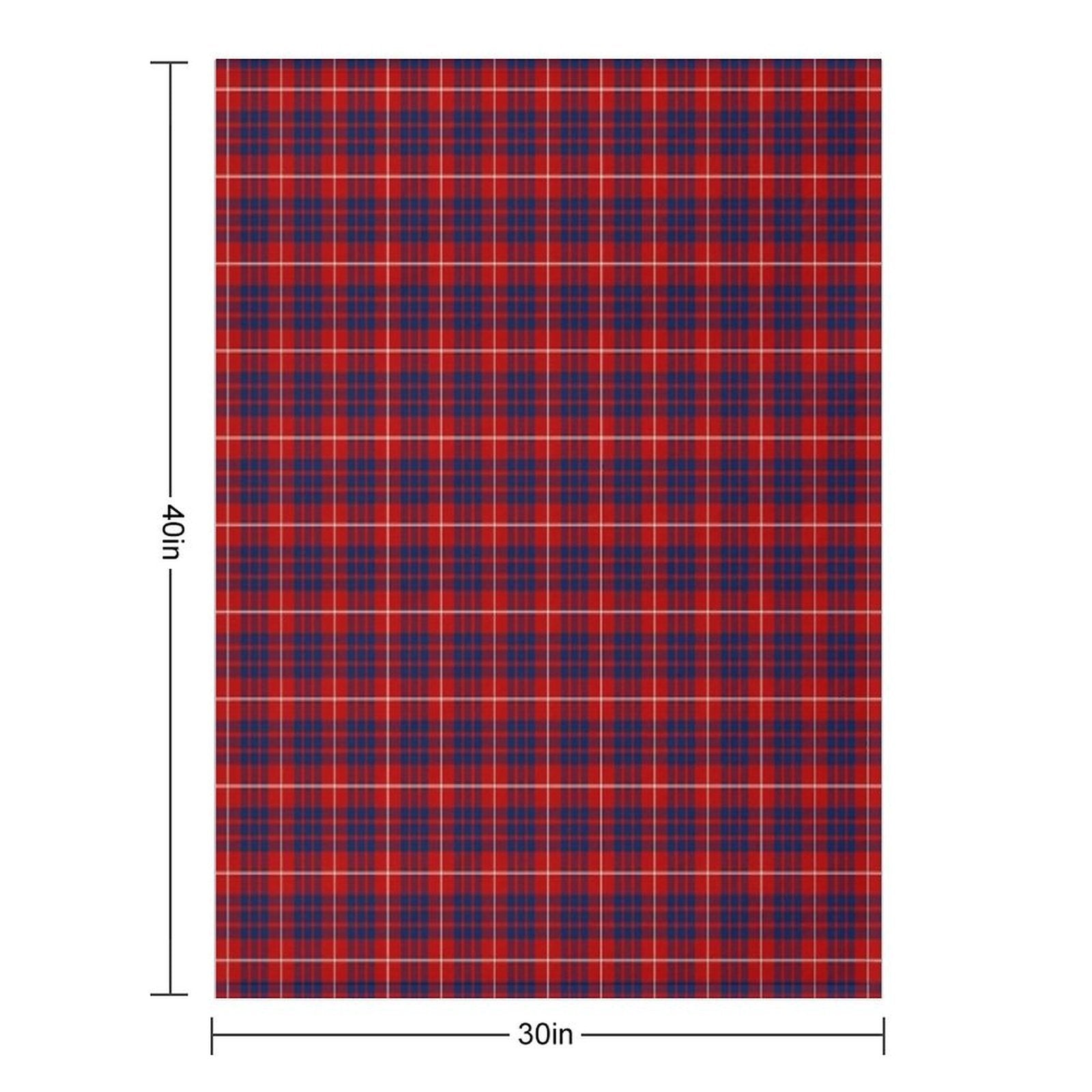 Clan Hamilton Tartan Sustainable Throw Blanket