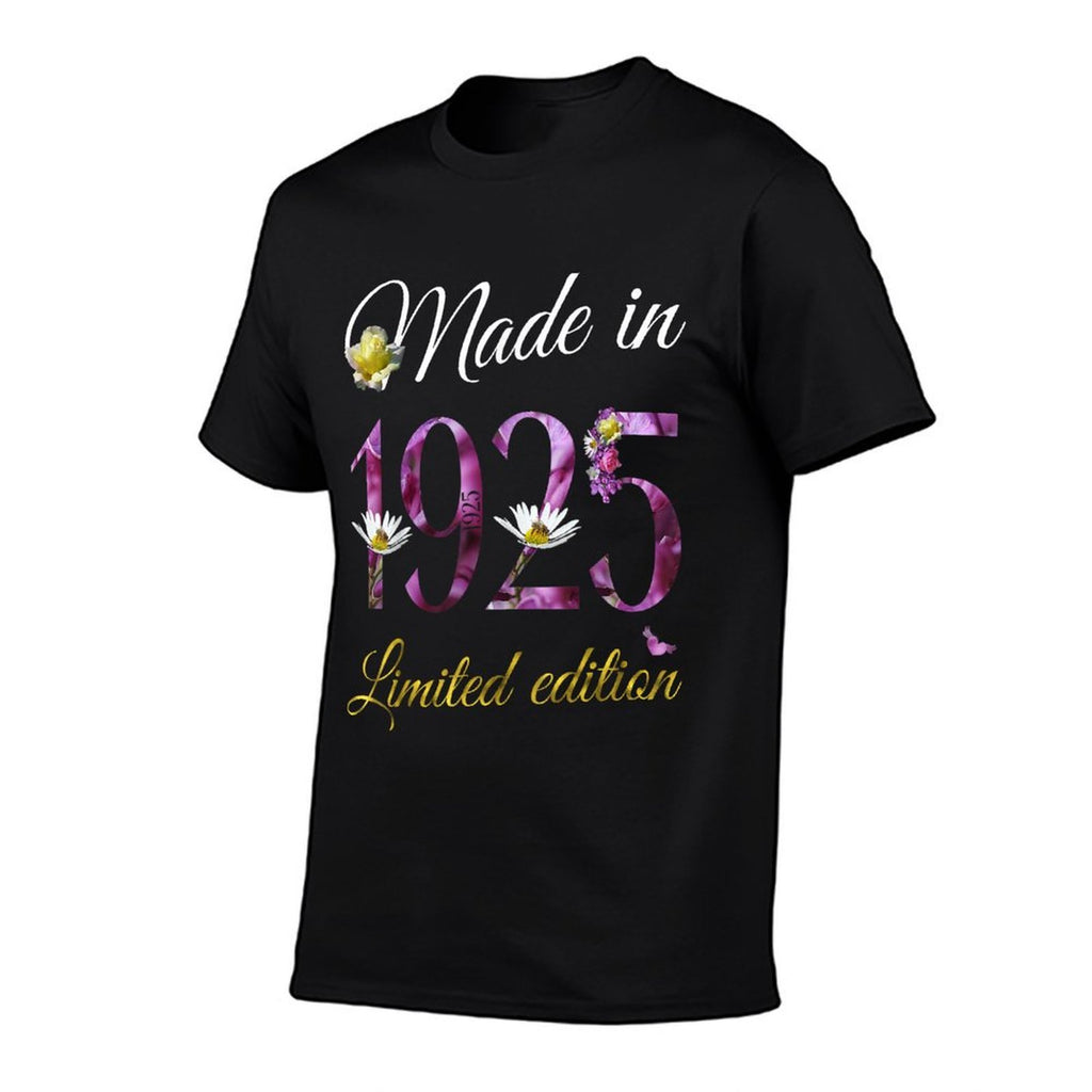 Made in 1925 - 100 Year Old Floral 1925 100th Birthday Gift  Stretchy T-Shirt