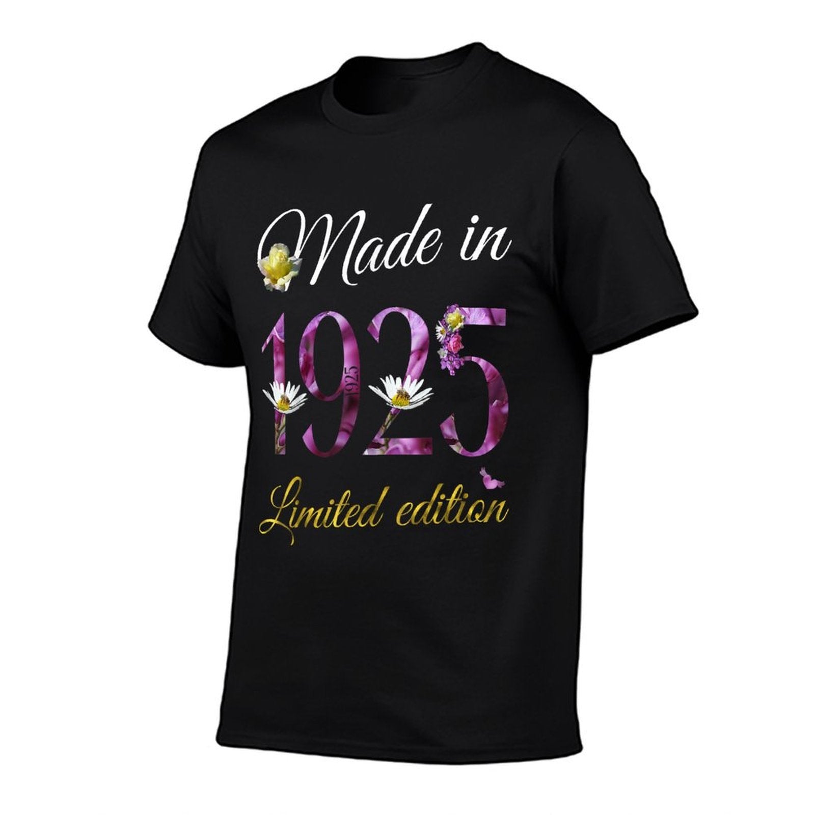 Made in 1925 - 100 Year Old Floral 1925 100th Birthday Gift  Stretchy T-Shirt