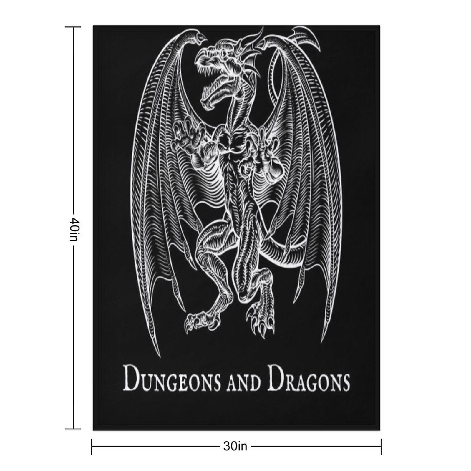 Dungeons And Dragons Design Plush Throw Blanket