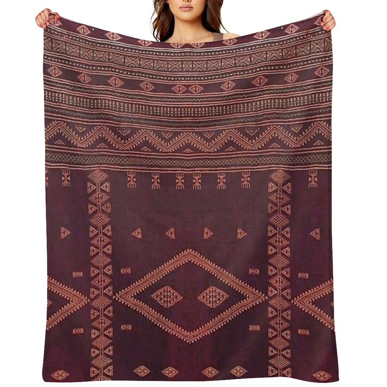 Traditional Moroccan Design Multi-functional Throw Blanket