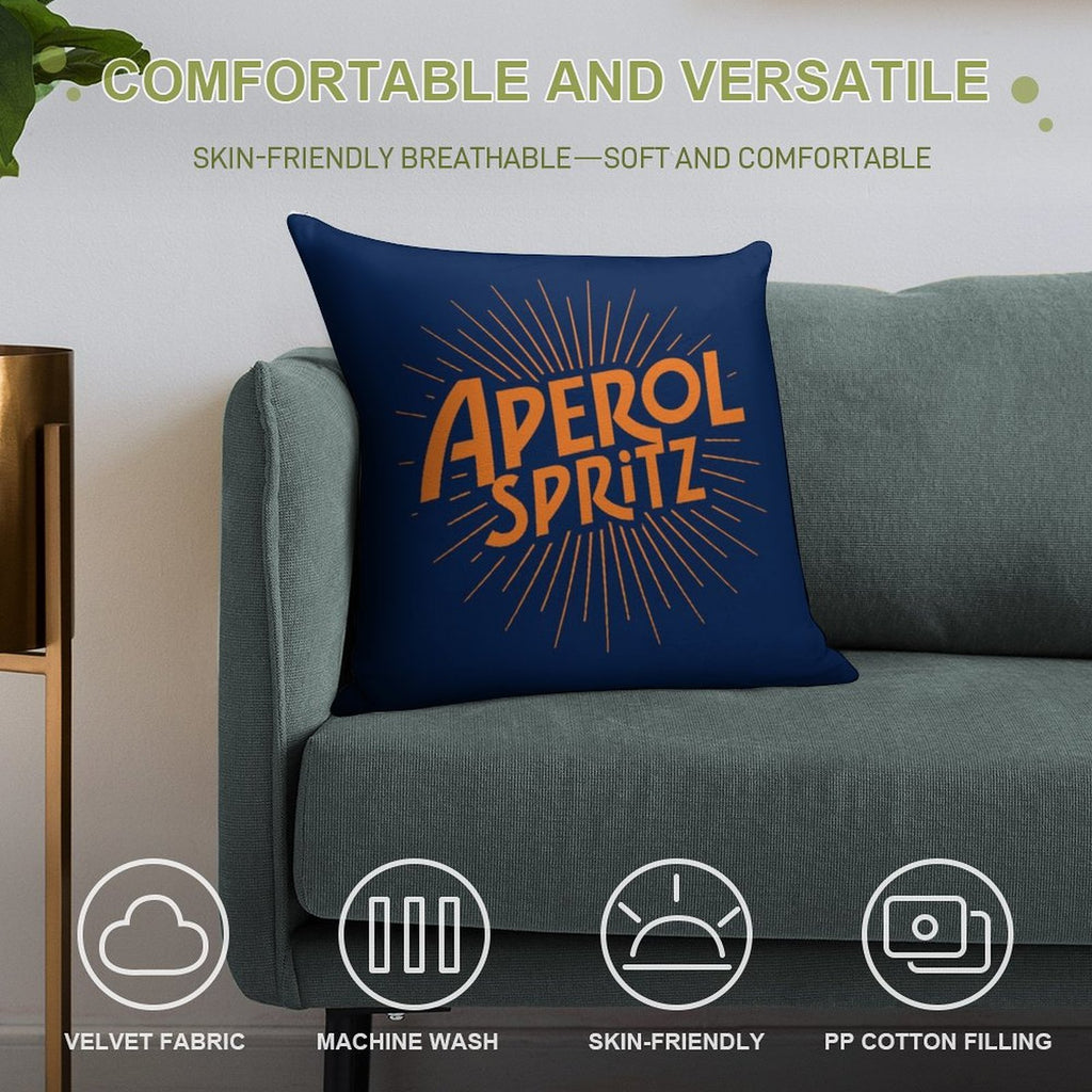 APEROL SPRITZ Soft Ultra-Soft Texture Throw Pillow