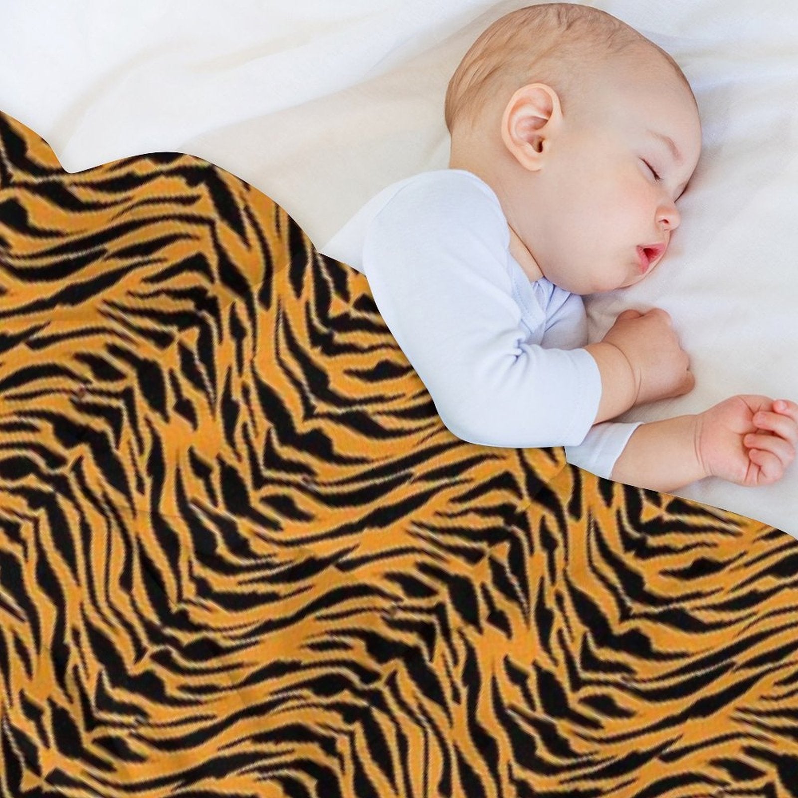 Tiger Skin Pattern Travel-friendly Throw Blanket