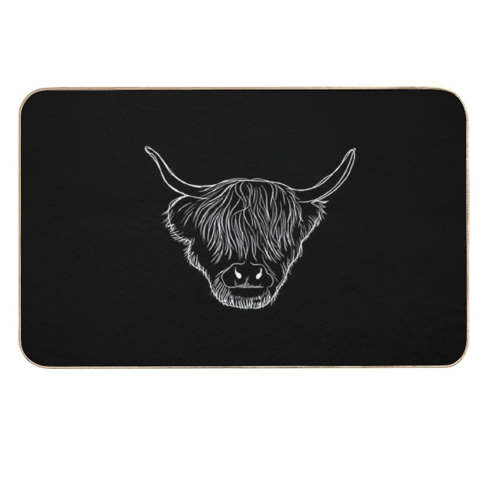 Scottish Highland Cow  Anti-Trip Bath Mat
