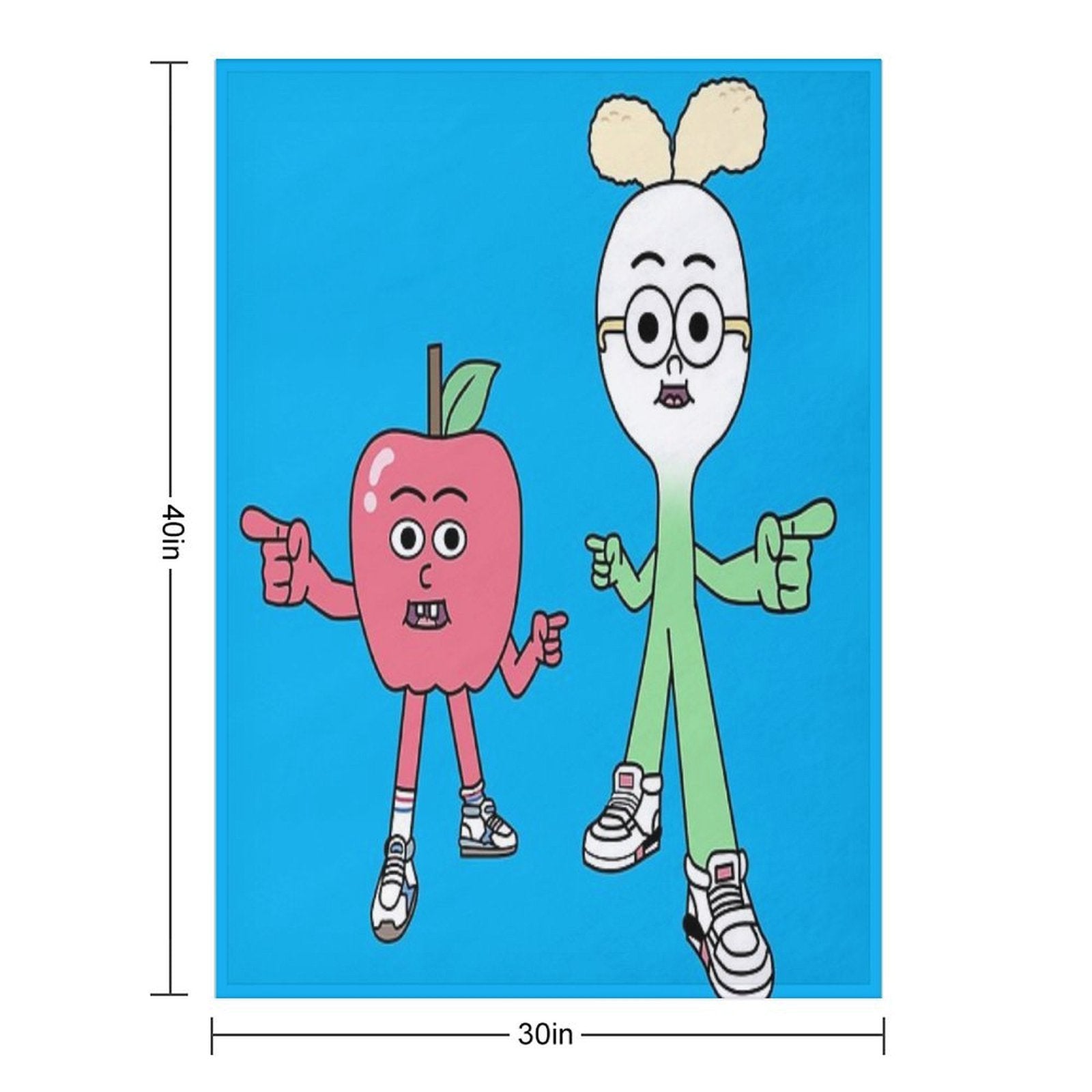 Apple And Onion Machine-washable Throw Blanket