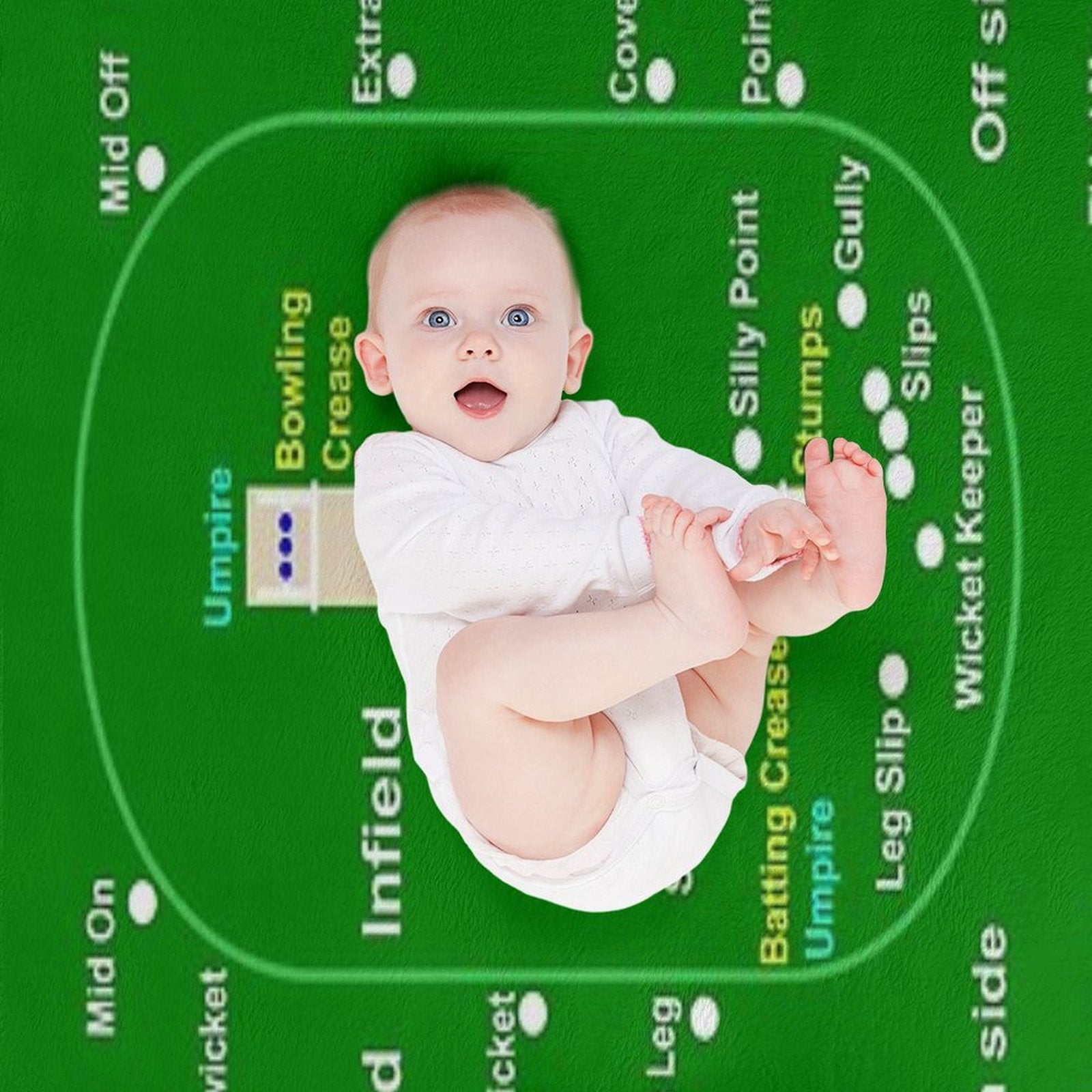 Cricket Pitch Layout Machine-washable Throw Blanket
