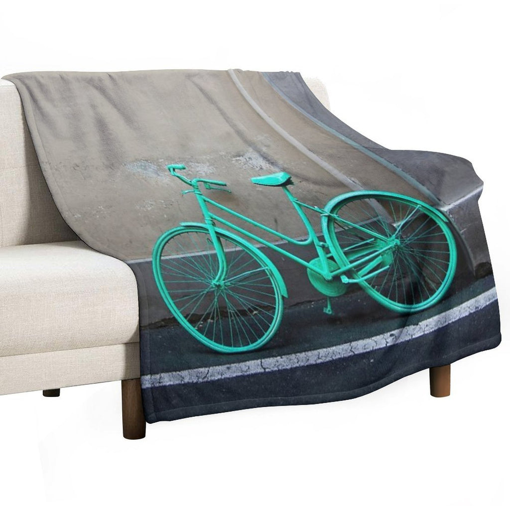 Green Cycle Wrinkle-free Throw Blanket