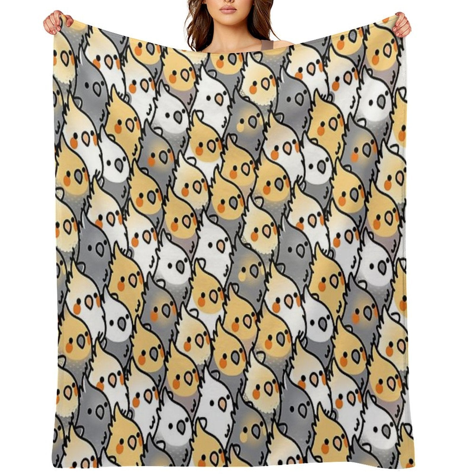 Chubby Cockatiel Party Anti-pilling Throw Blanket