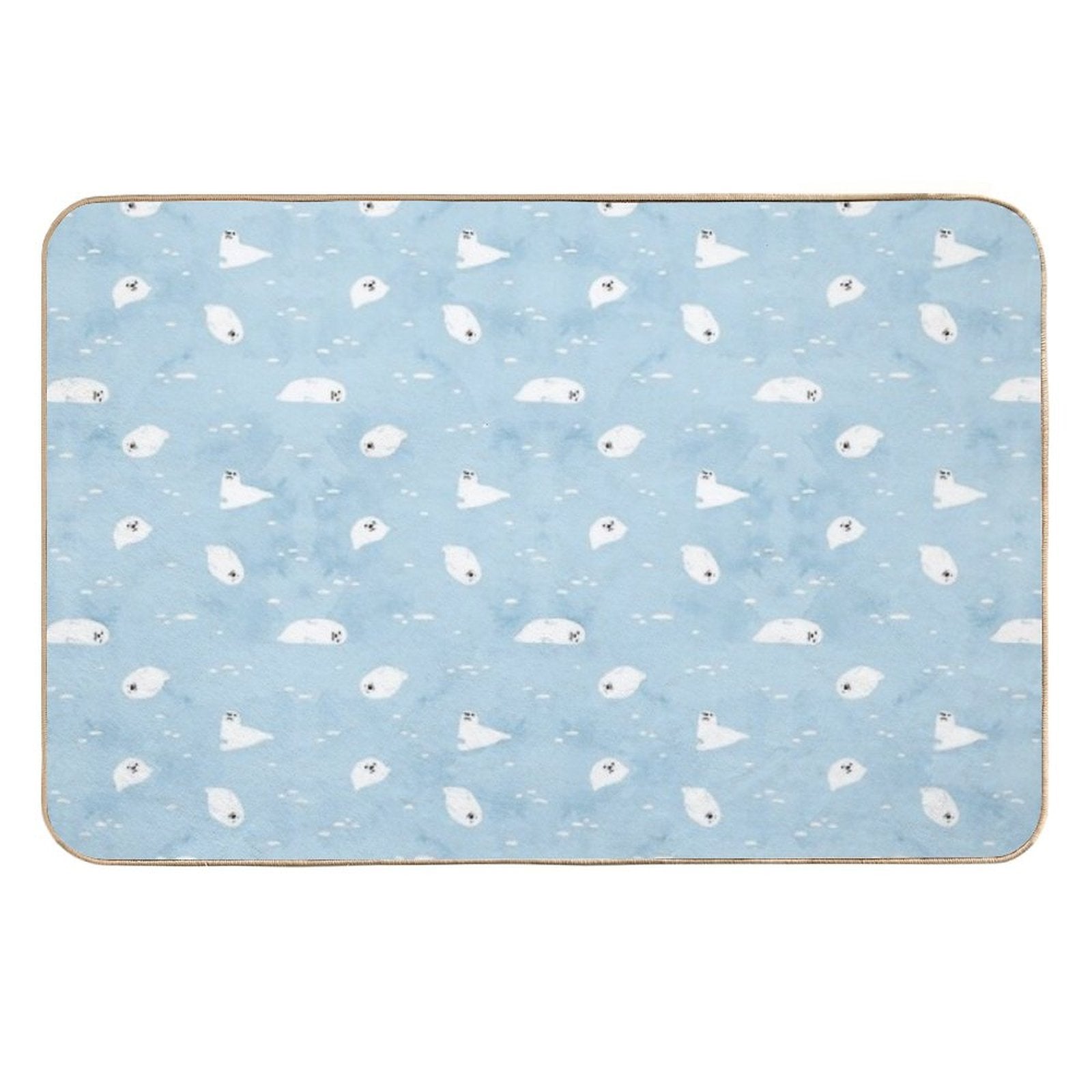 Baby Seal Pattern  Toxin-Free Bath Mat