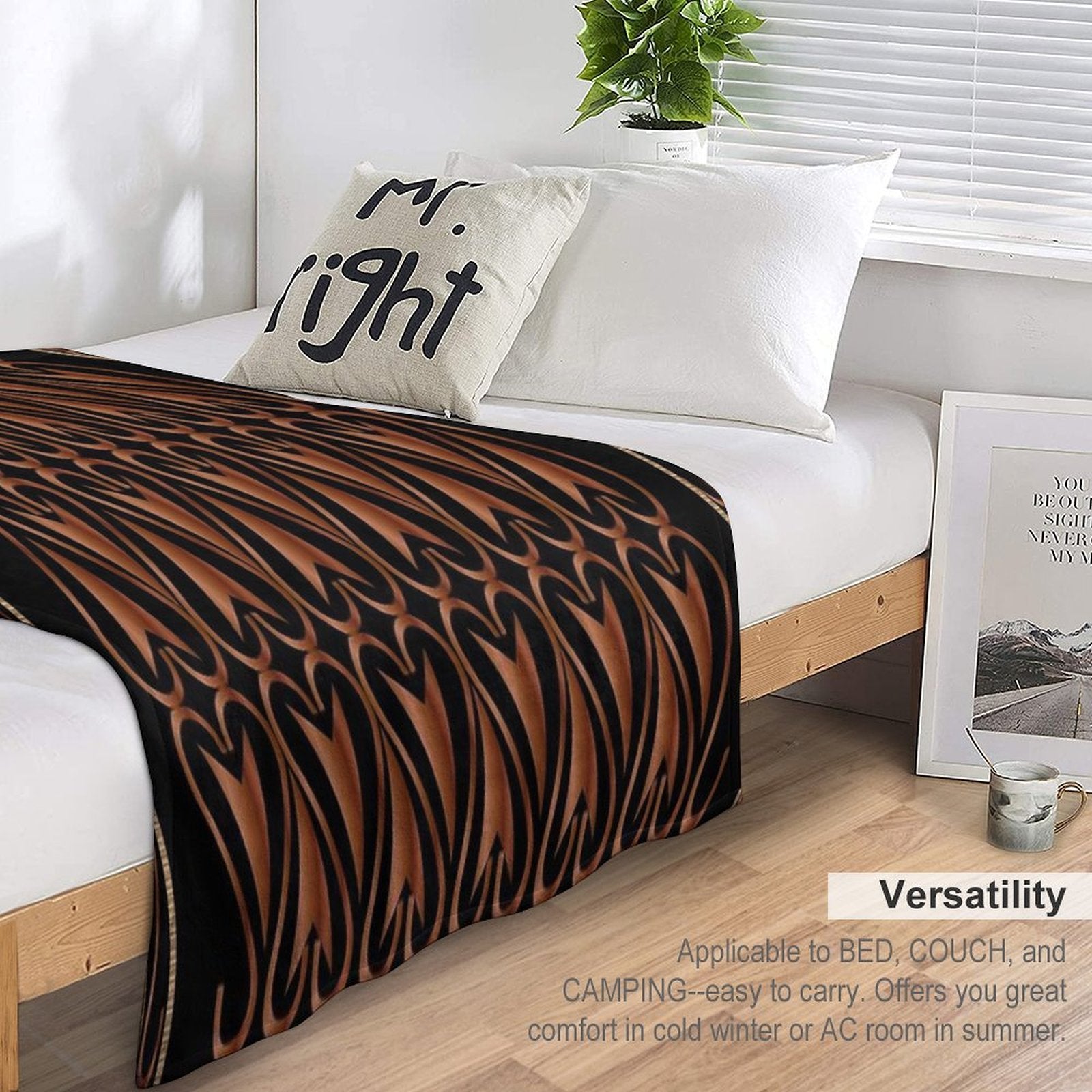 Ethnic Decorative Pattern Plush Throw Blanket