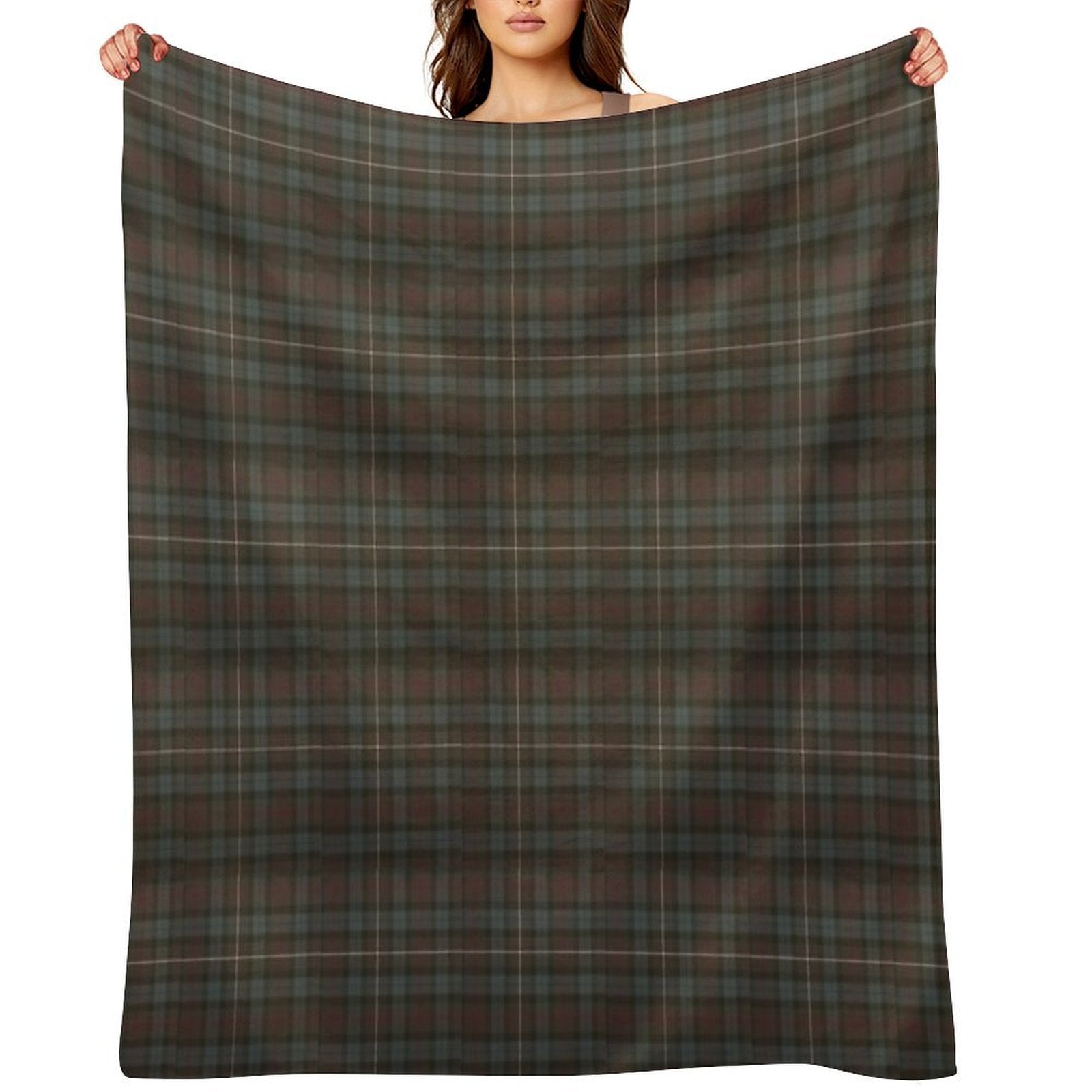 Clan Fraser Hunting Tartan Plush Throw Blanket