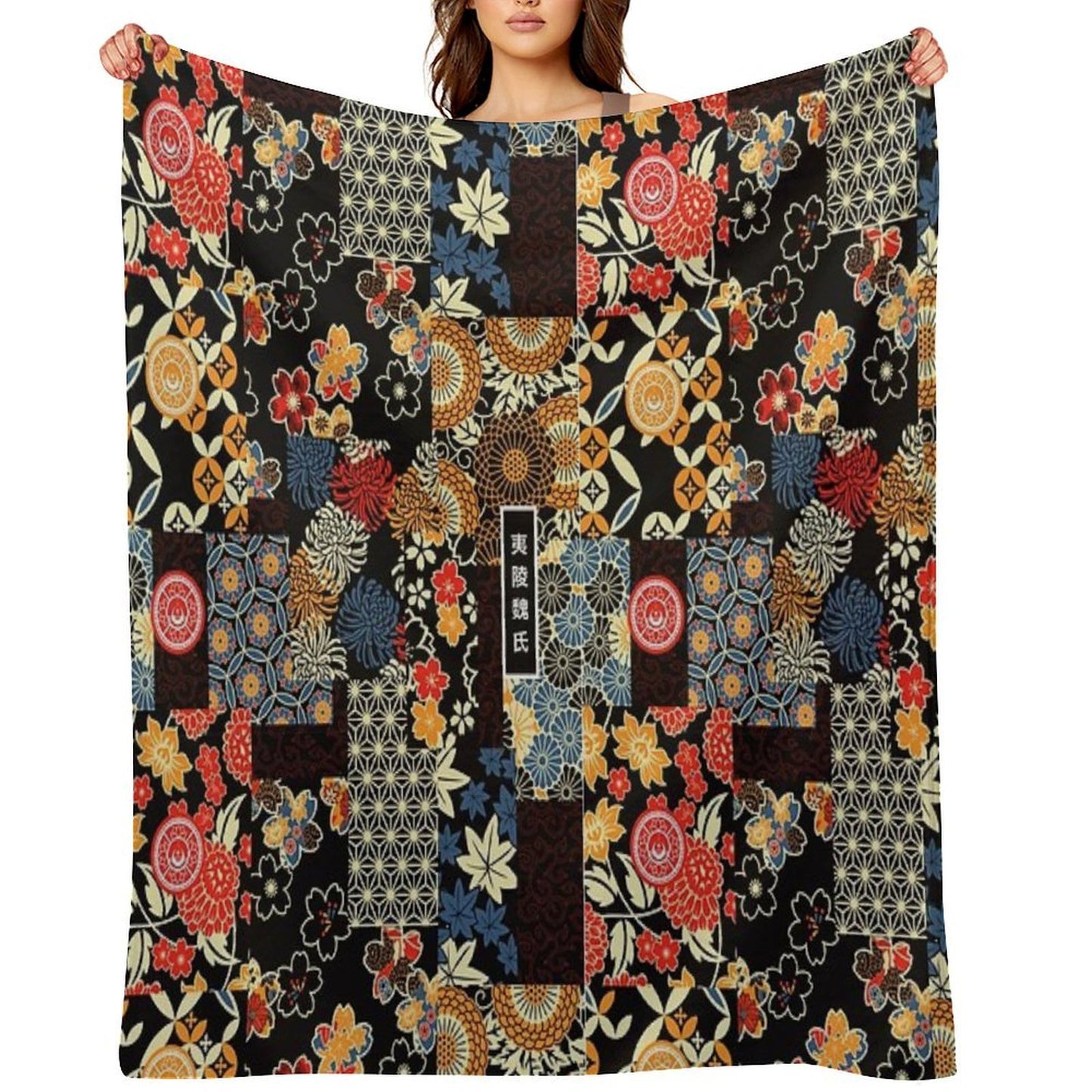 Yiling Wei Kimono [SEAMLESS] Wrinkle-free Throw Blanket