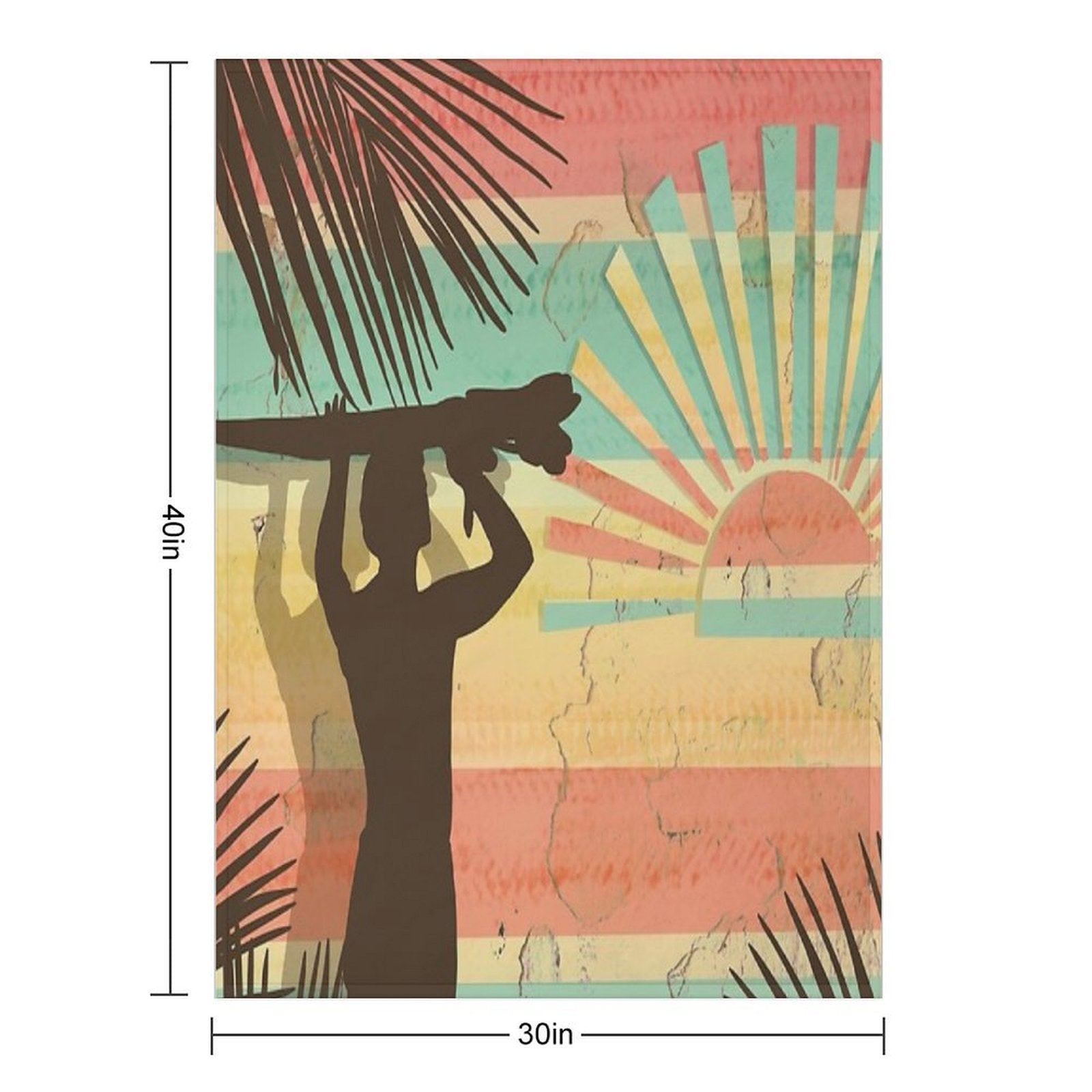 Dawn Surfer Easy Care Throw Blanket