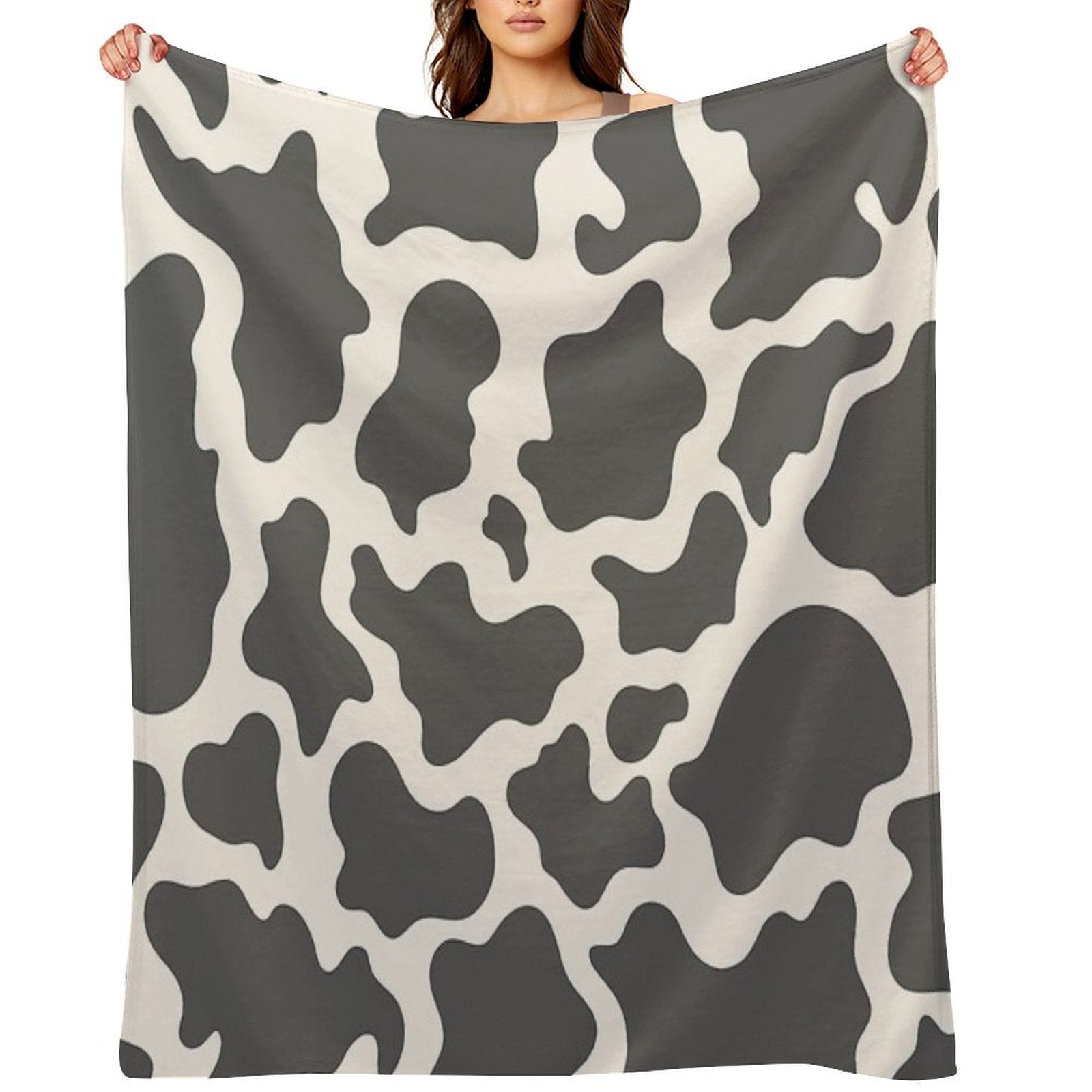 Cow Pattern. Black And White All-season Throw Blanket