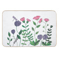 White Whimsy Garden  Easy Maintenance Bath Mat