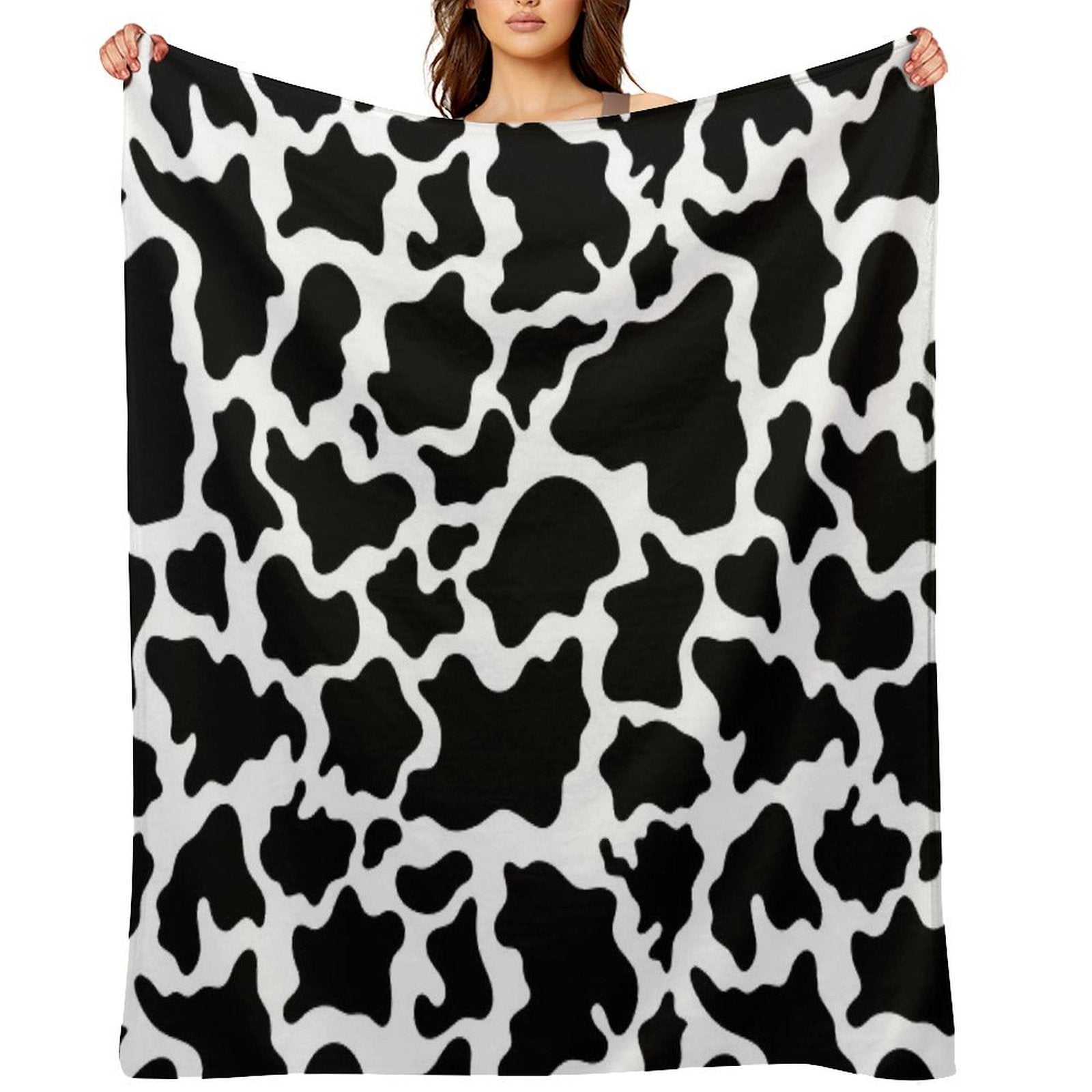 Cow Skin Pattern Easy Care Throw Blanket