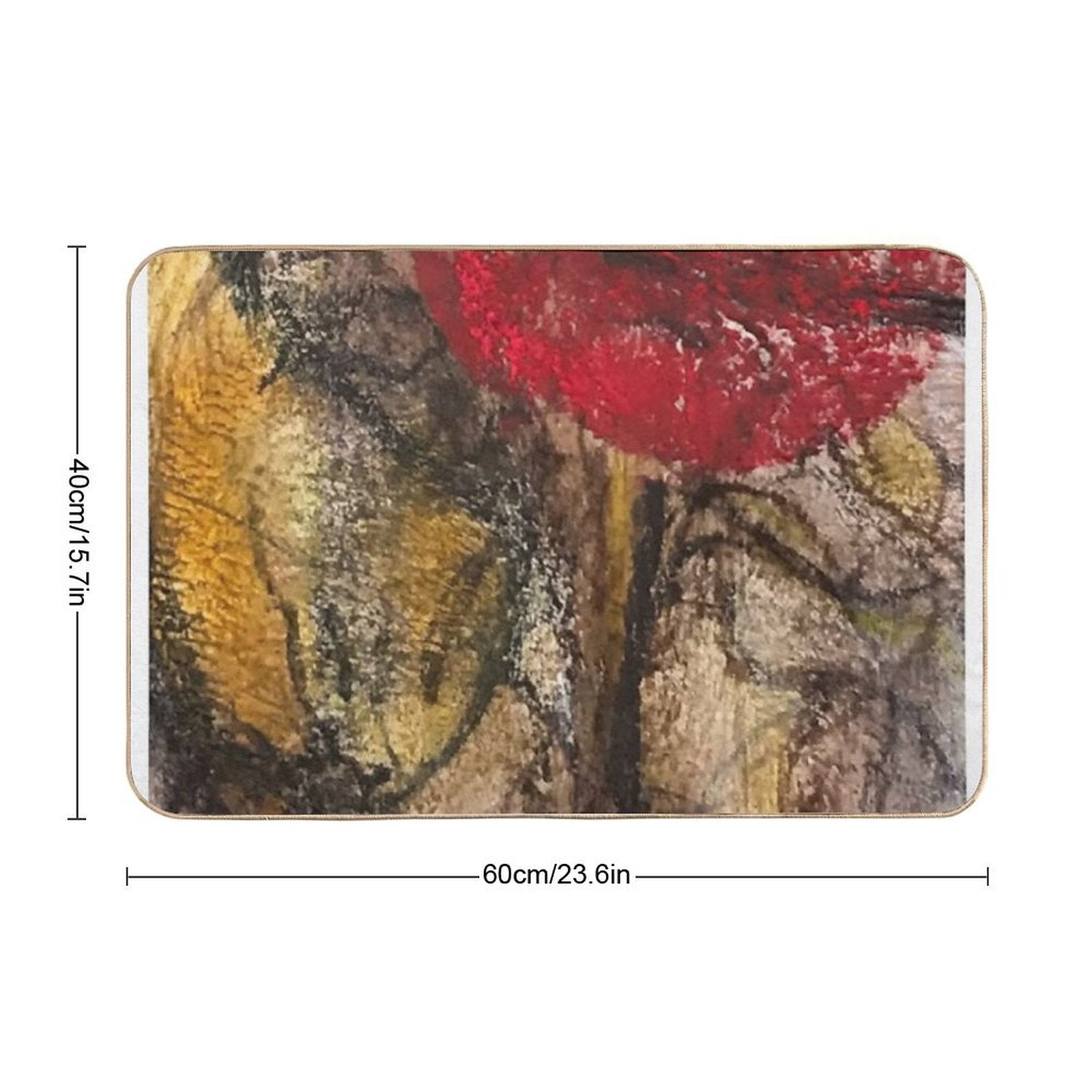 Deep Dive Red  Anti-Trip Bath Mat