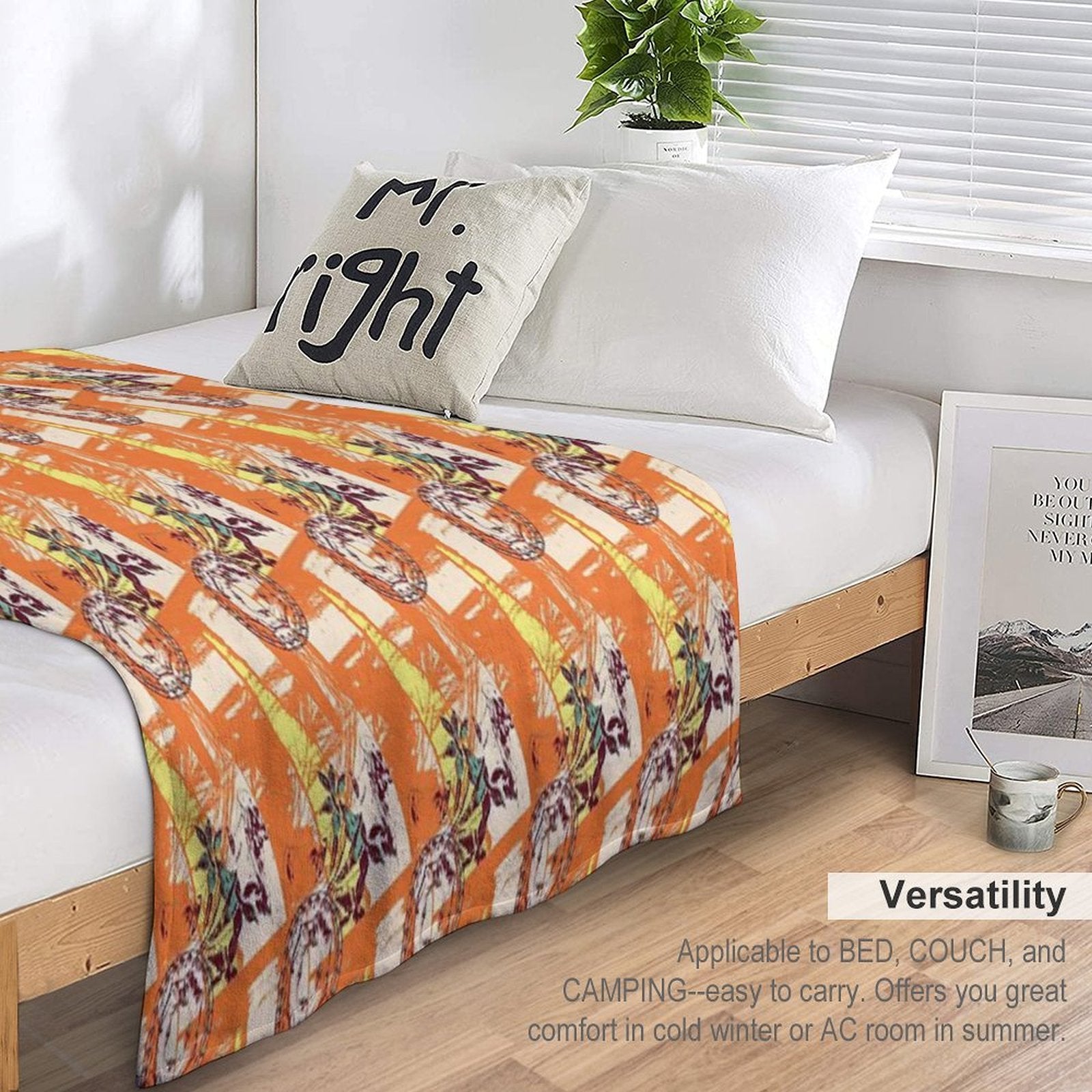 Abstract Flower Pattern Quick-dry Throw Blanket