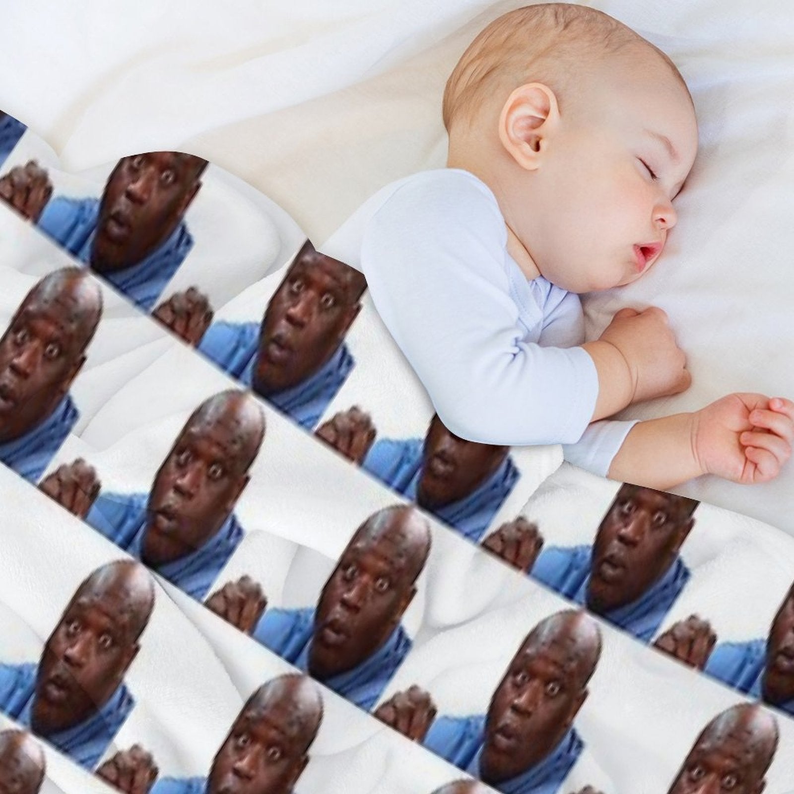 Surprised Shaq Hd Multi-functional Throw Blanket