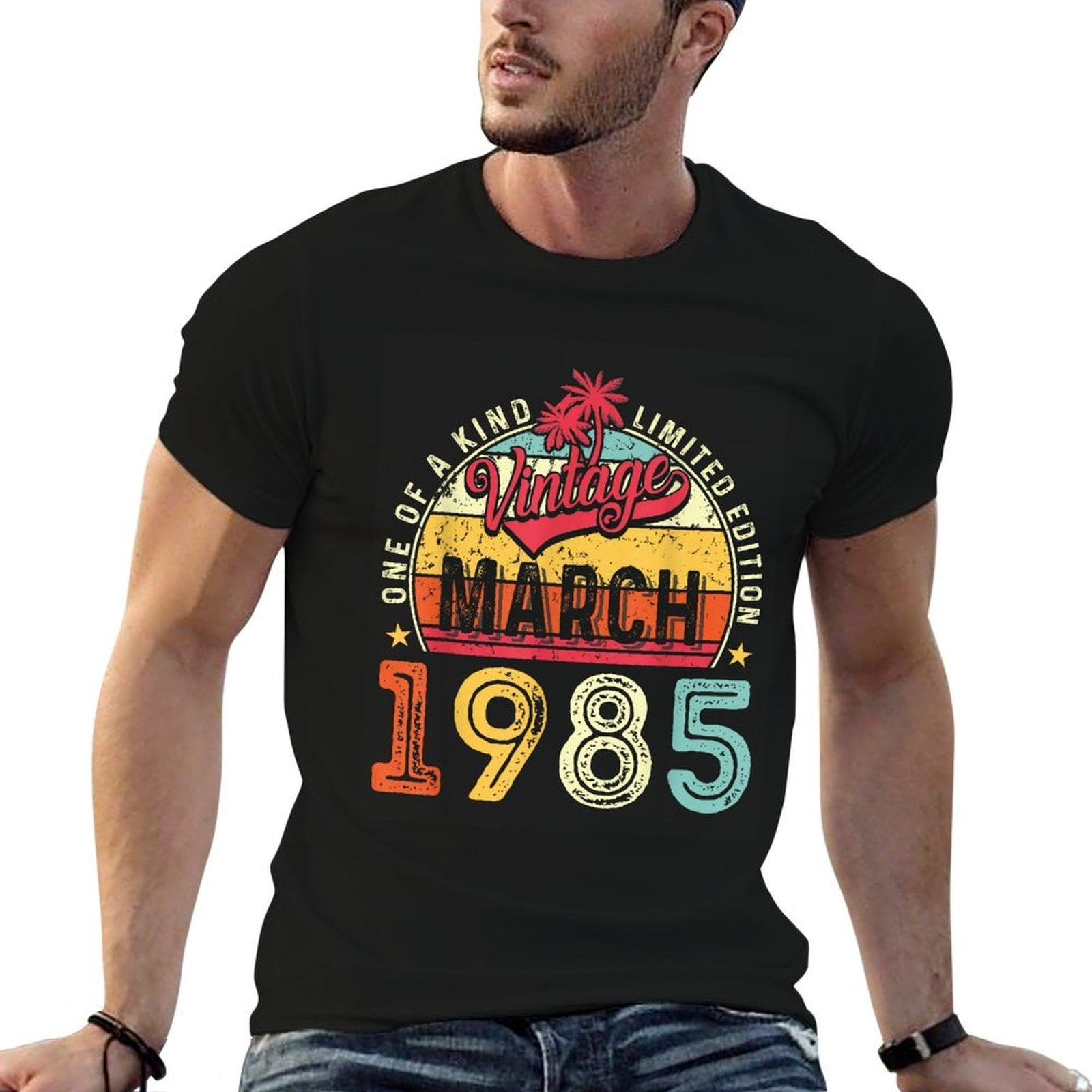 Vintage 40th Birthday Gift Vintage March 1985 Bday Men Women  Affordable Price T-Shirt