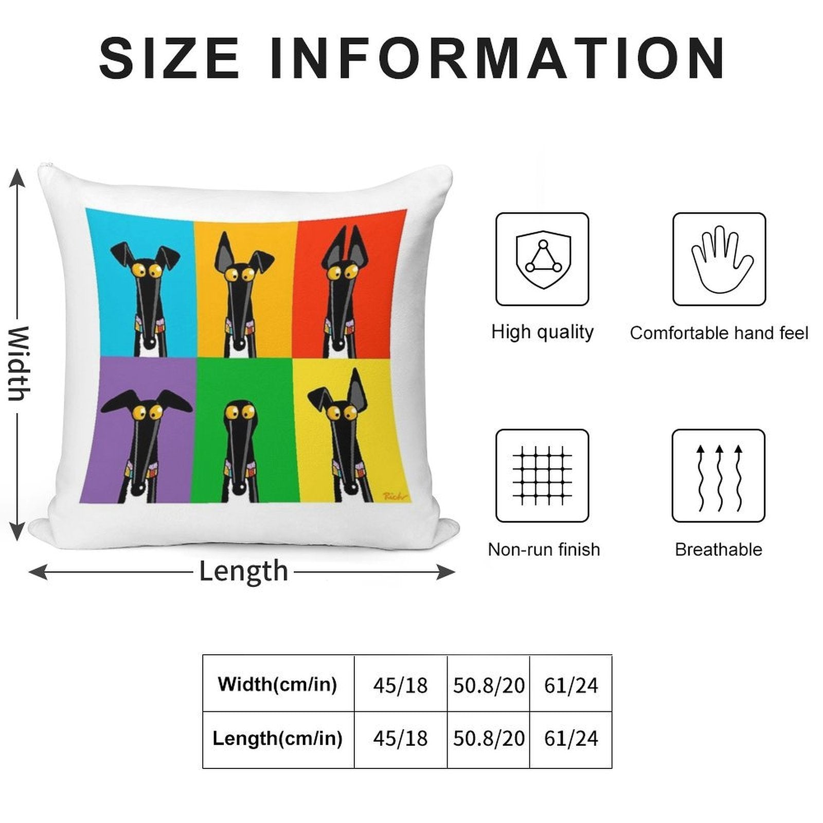 Greyhound Semaphore Soft Washable Throw Pillow