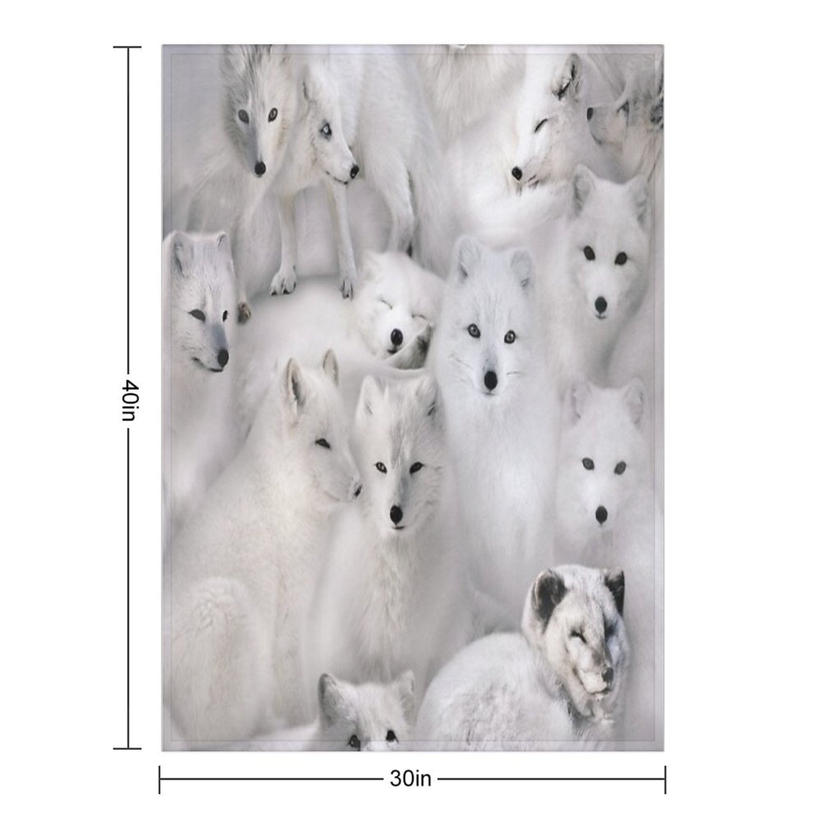 Arctic Foxes Multi-functional Throw Blanket