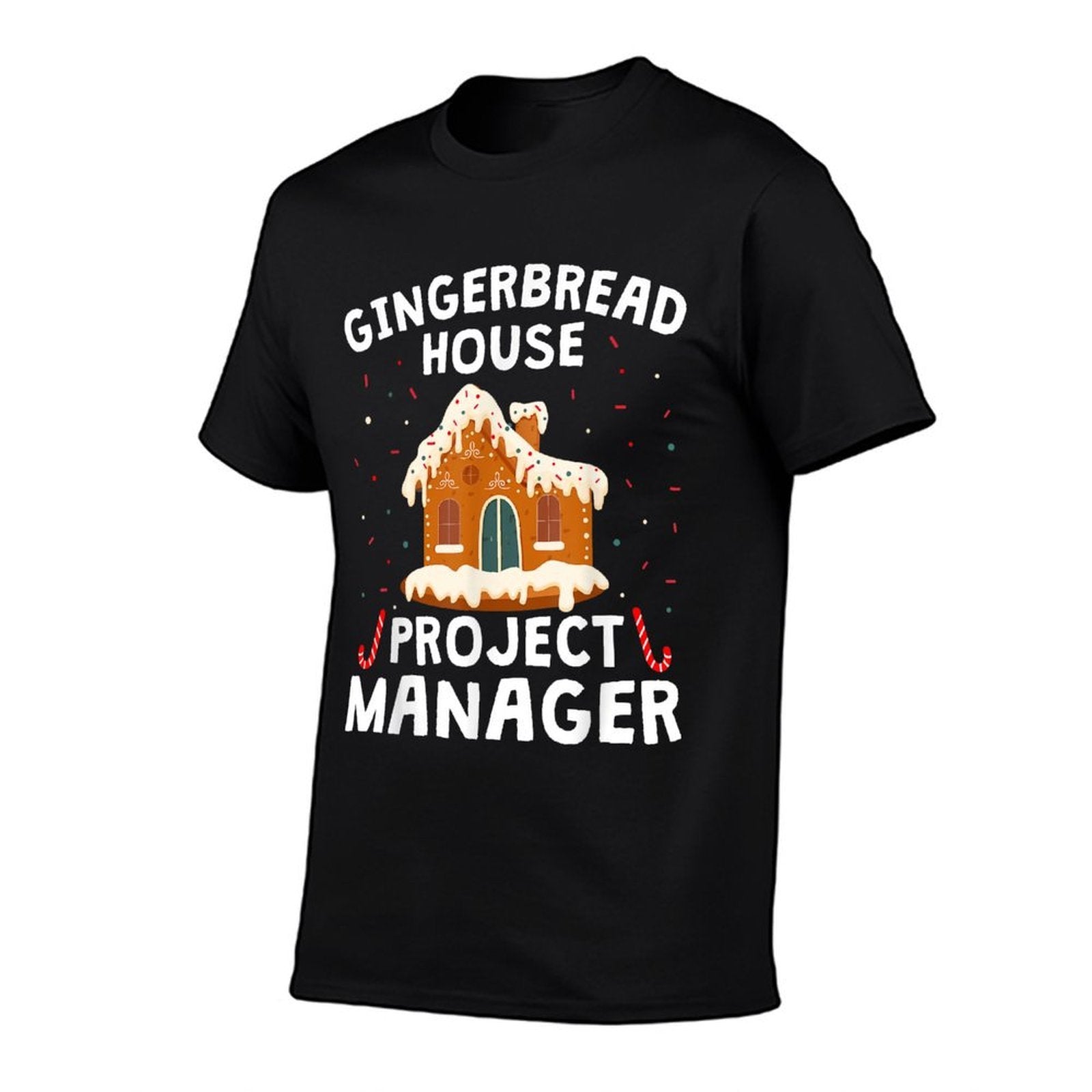 Gingerbread House Project Manager Cookie Baking Christmas  Oversized Silhouette T-Shirt