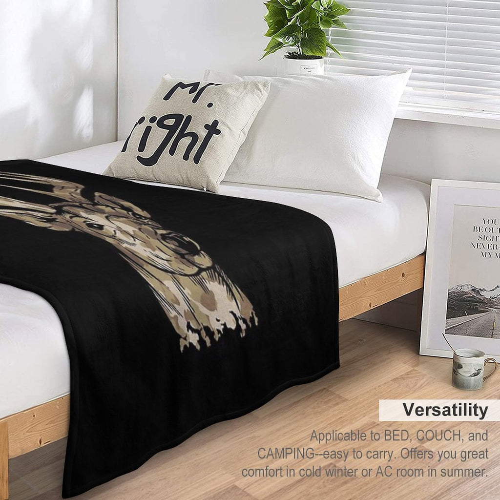 Deer Gear for Hunters - Camo Whitetail Buck Product Gift-ready Throw Blanket