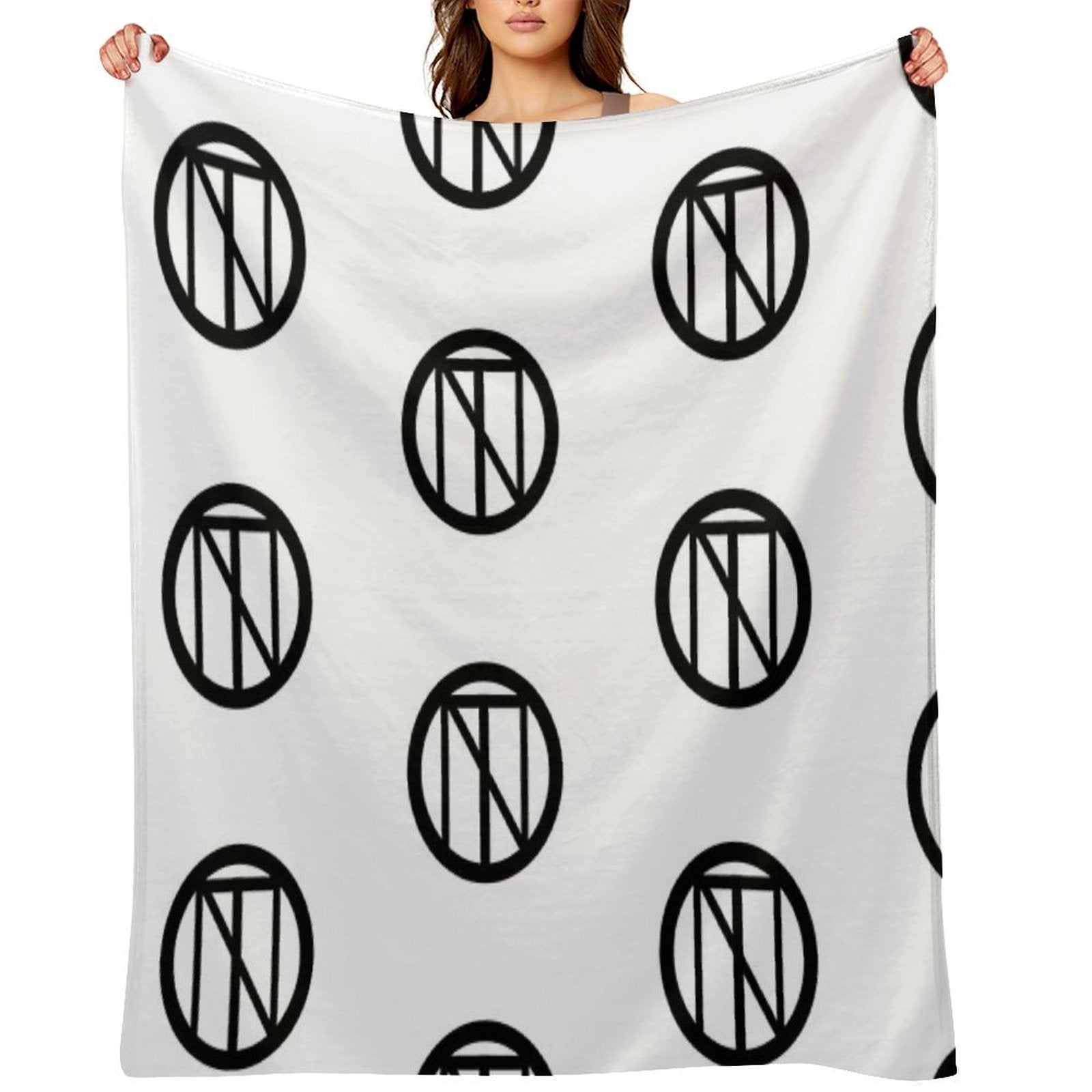 NeoTech Logo - Black Easy Care Throw Blanket