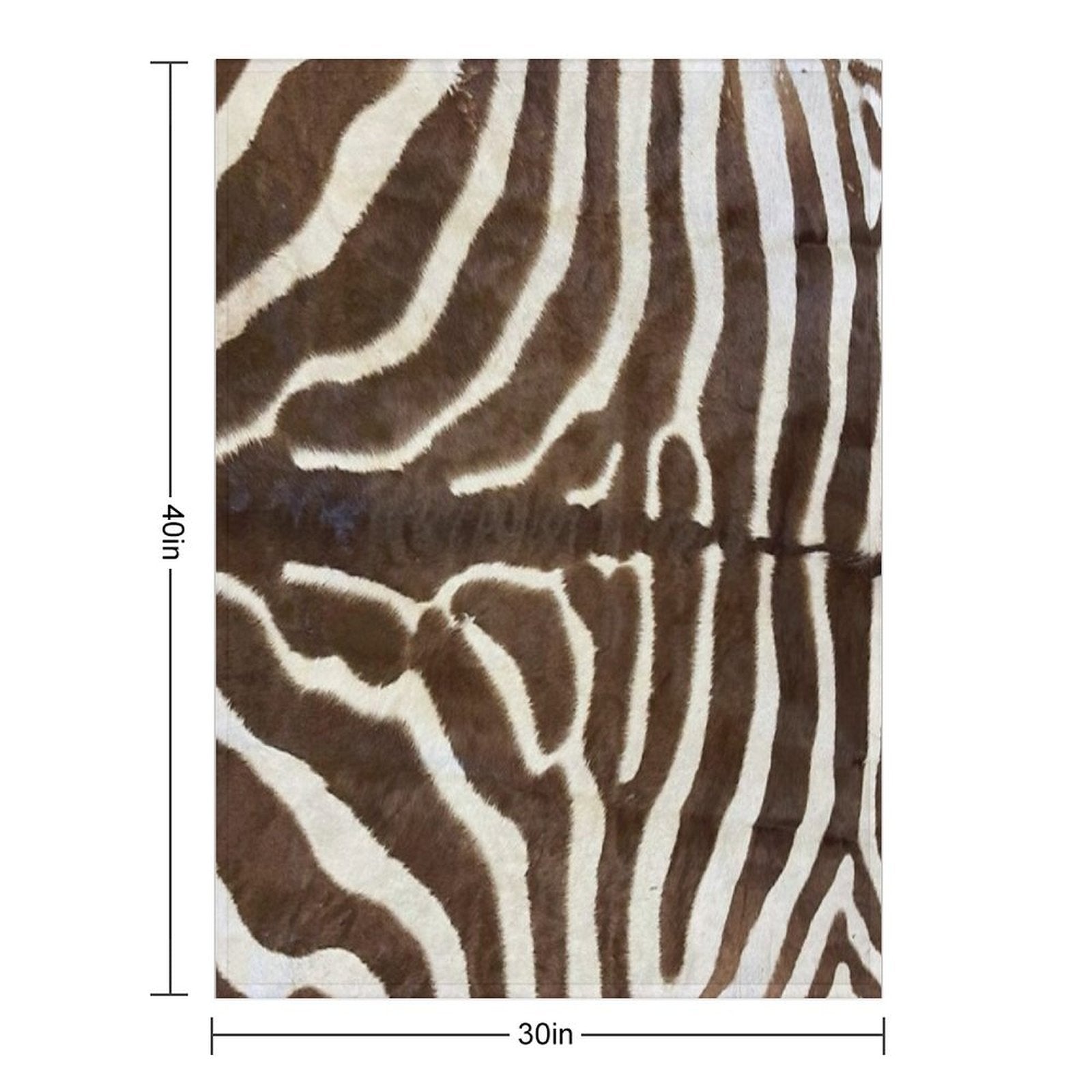 Furry Zebra Butt Photo Comfort Throw Blanket