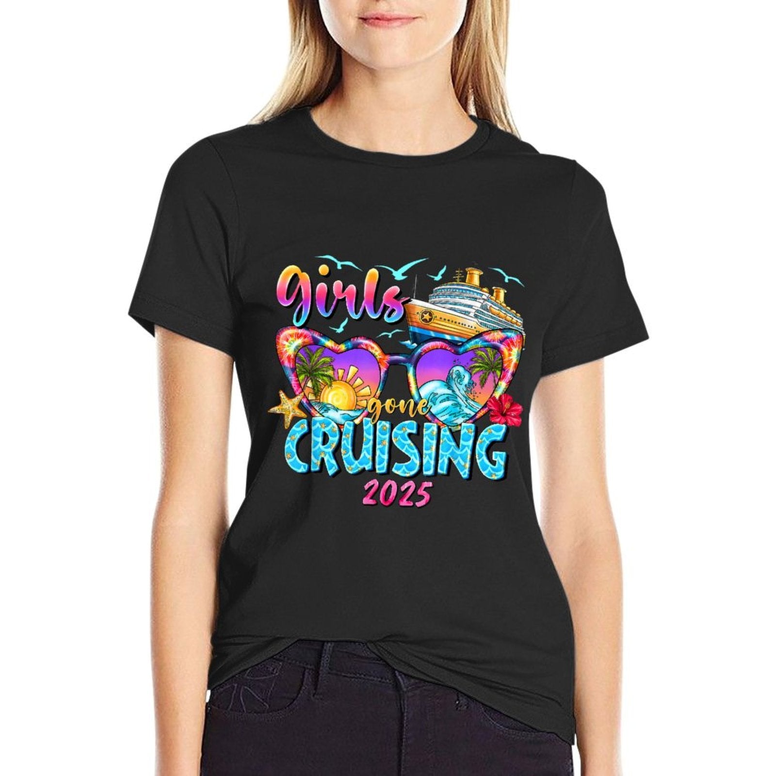 Girls Gone Cruising 2025 Cruise Vacation Trip Funny Besties  Classic T-Shirt