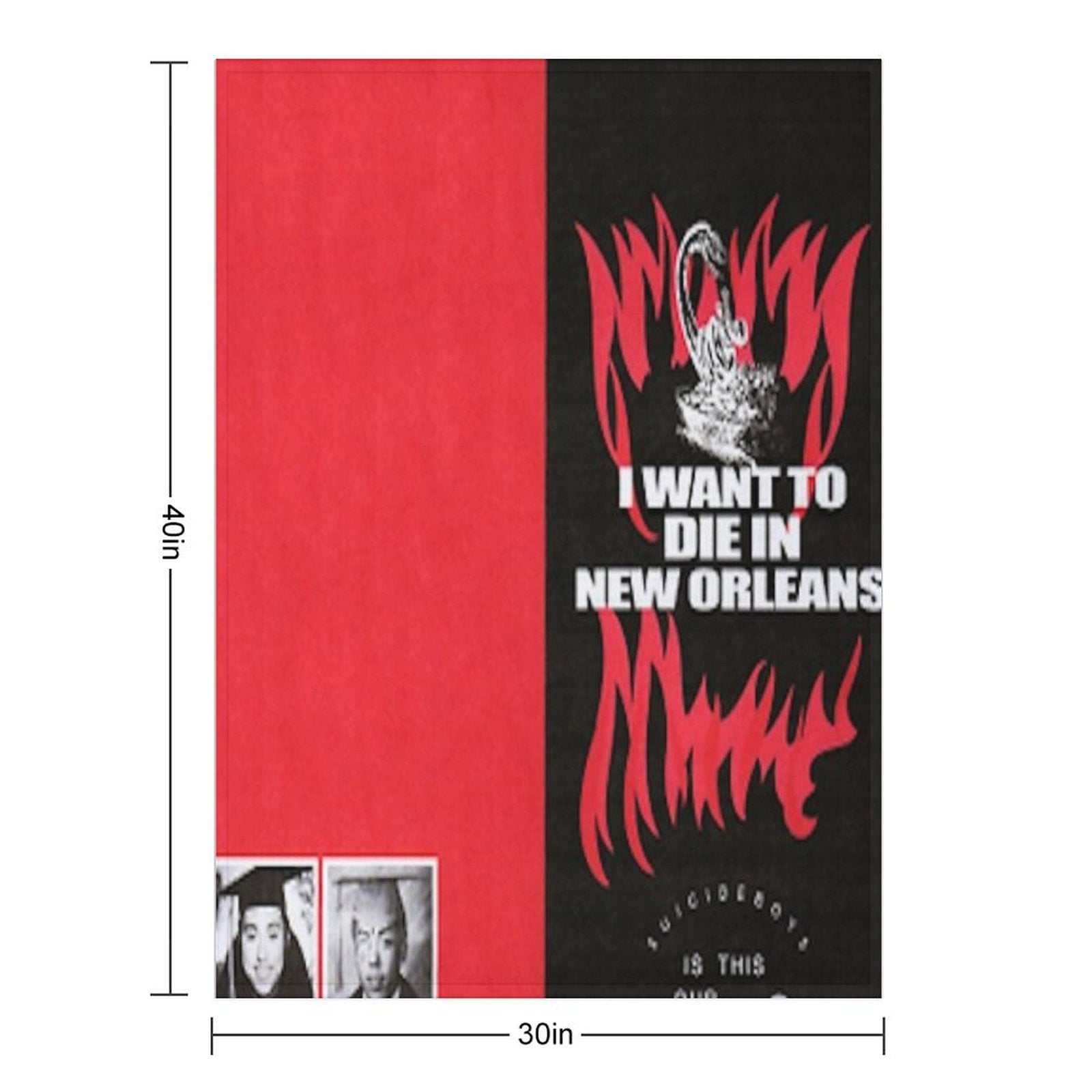 IWANTTODIEINNEWORLEANS Compact Throw Blanket